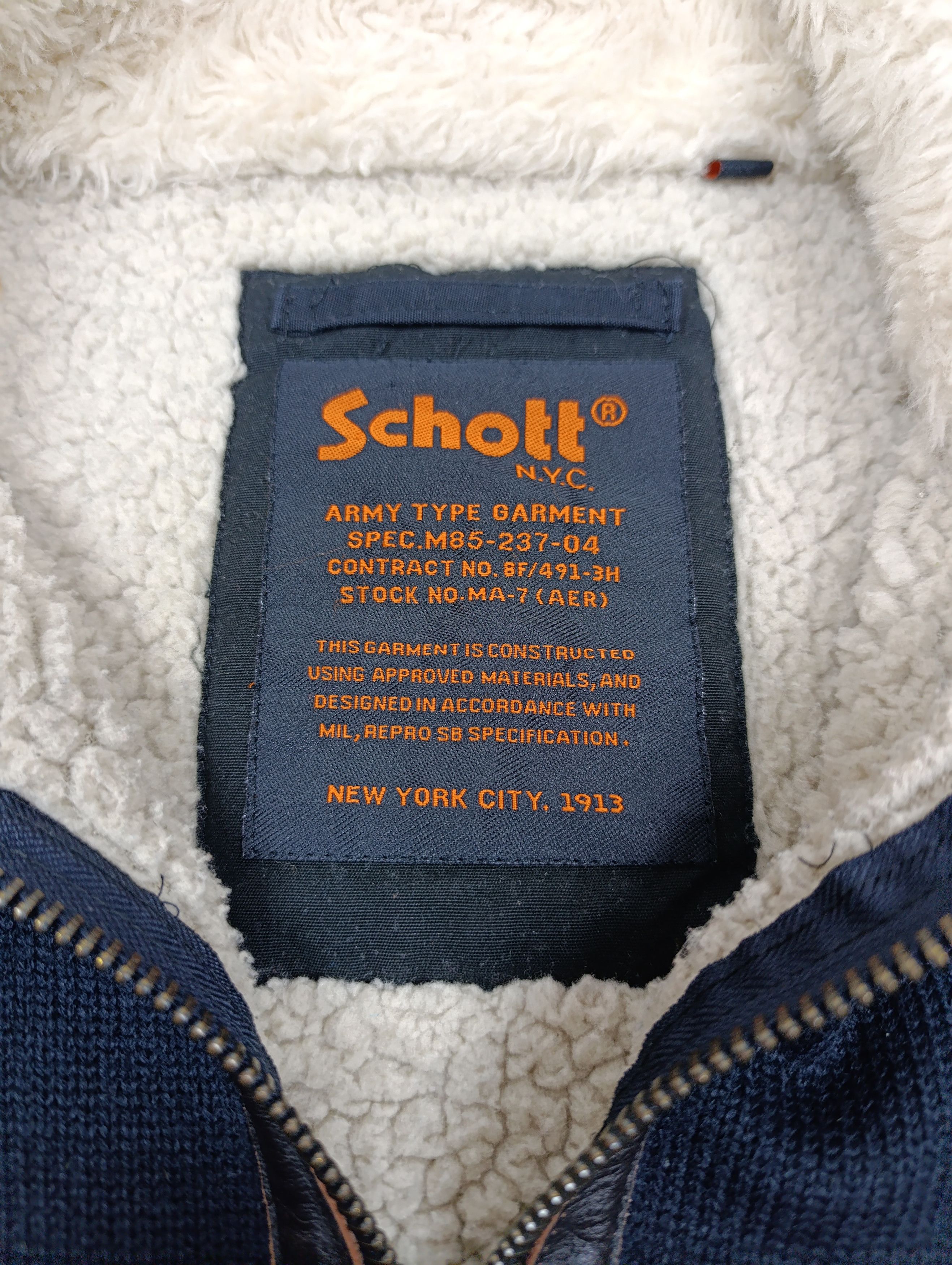 Schott SCHOTT NYC MEN'S SHELTER PLAIN KNIT SHERPA JACKET Size US L / EU 52-54 / 3 - 15 Thumbnail