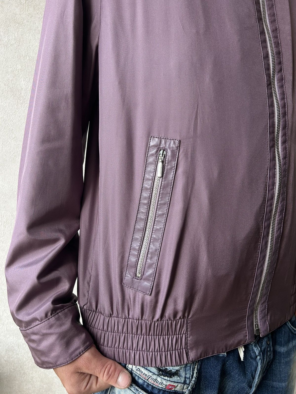 Brioni Brioni Lightweight 100% Silk Blend Zip Jacket Purple Size US XL / EU 56 / 4 - 8 Thumbnail