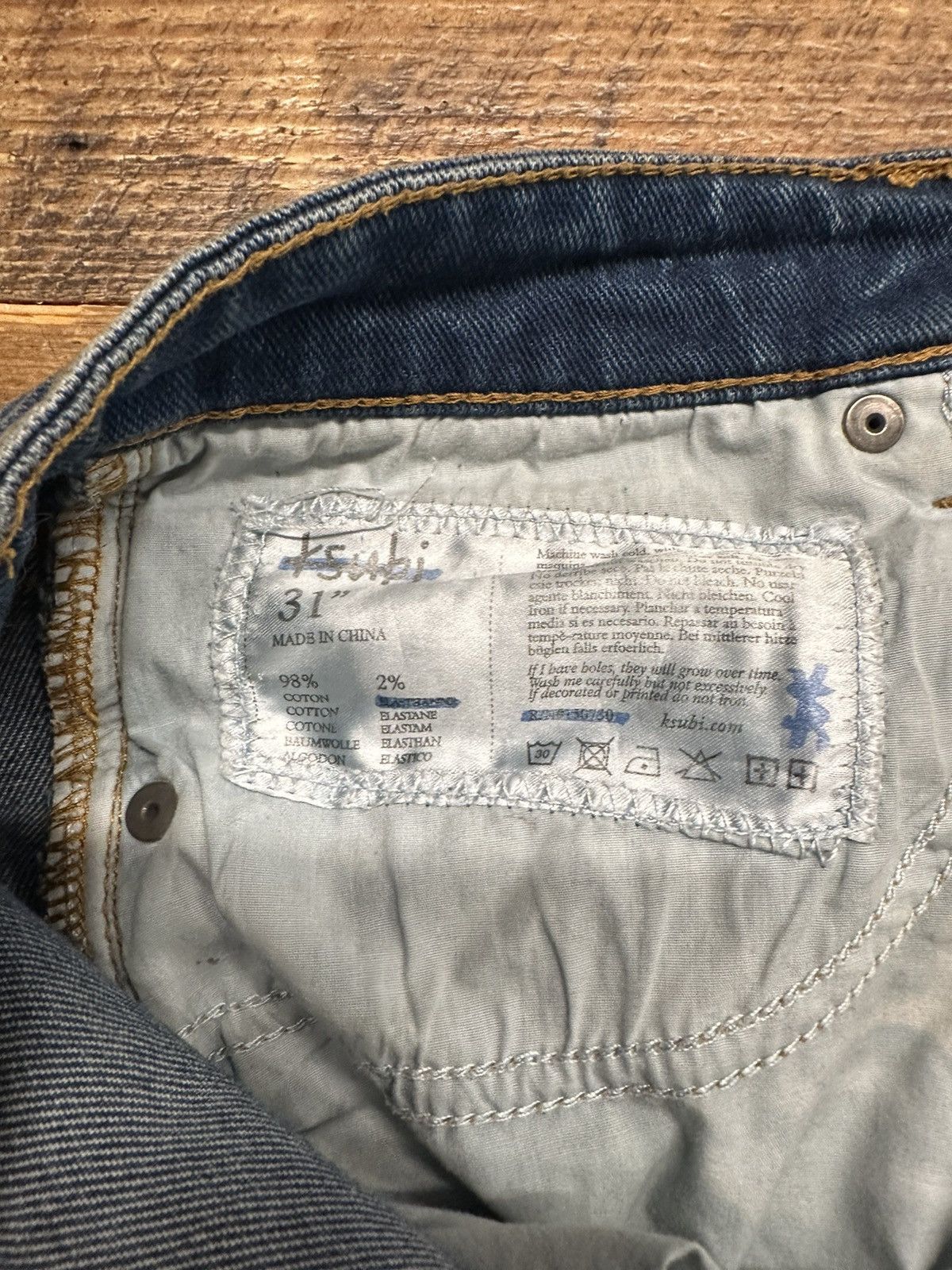 Ksubi Ksubi Plain Blue Denim Jeans Size 31 Size US 31 - 4 Thumbnail