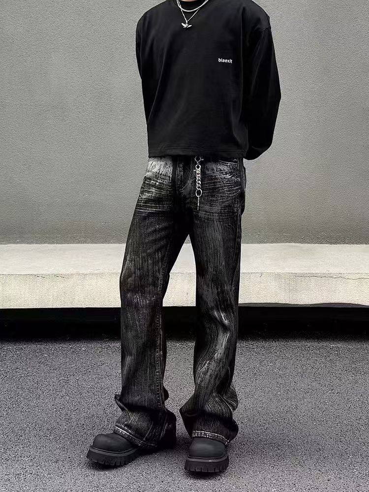 Japanese Brand × Jean High street waxed micro flare washed and distressed jeans Size US 30 / EU 46 - 3 Thumbnail