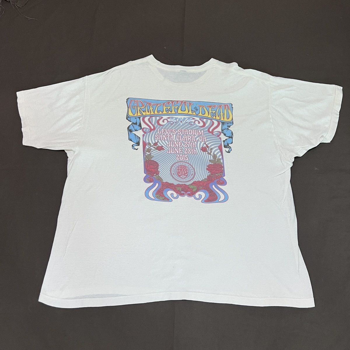 Band Tees × Grateful Dead × Tultex 2015 Grateful Dead Tour Promo Tee 2XL Oversized Skull Size US XXL / EU 58 / 5 - 9 Thumbnail