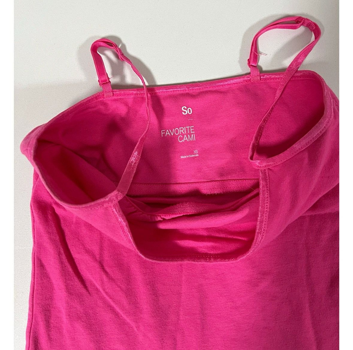 Sonoma SO Hot Pink Cami Shelf-Bra Camisole Tank Top Shirt Size XS 🩷 Size XS / US 0-2 / IT 36-38 - 4 Thumbnail