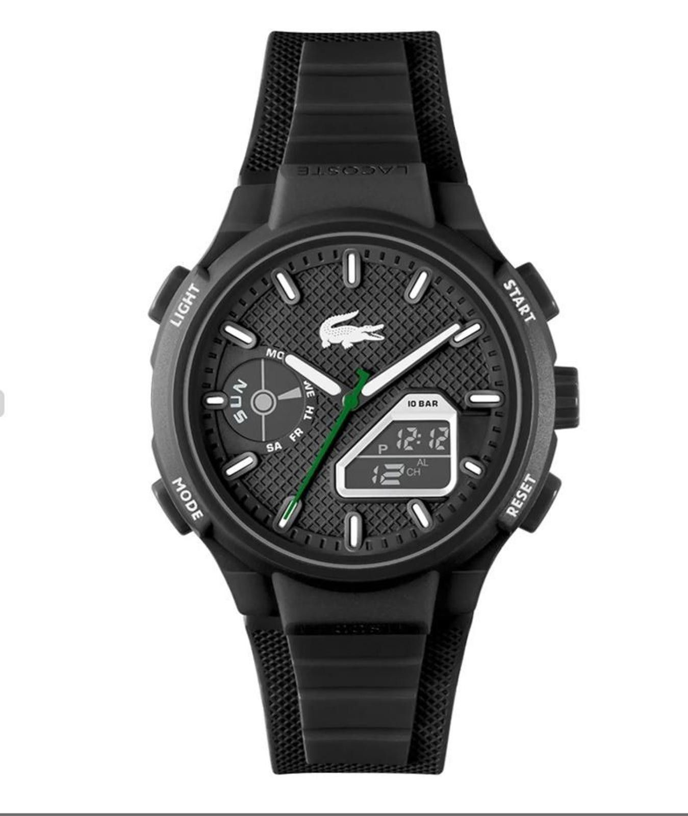 Lacoste Lacoste Men's LC33 Black Silicone Strap Watch 45mm Size ONE SIZE - 1 Thumbnail