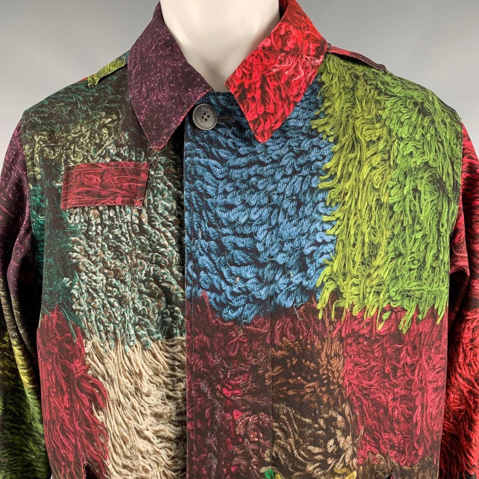 Pierre-Louis Mascia PIERRE-LOUIS MASCIA Size 40 Multi-Color Print Cotton Coat Size US XXS / EU 40 - 2 Thumbnail