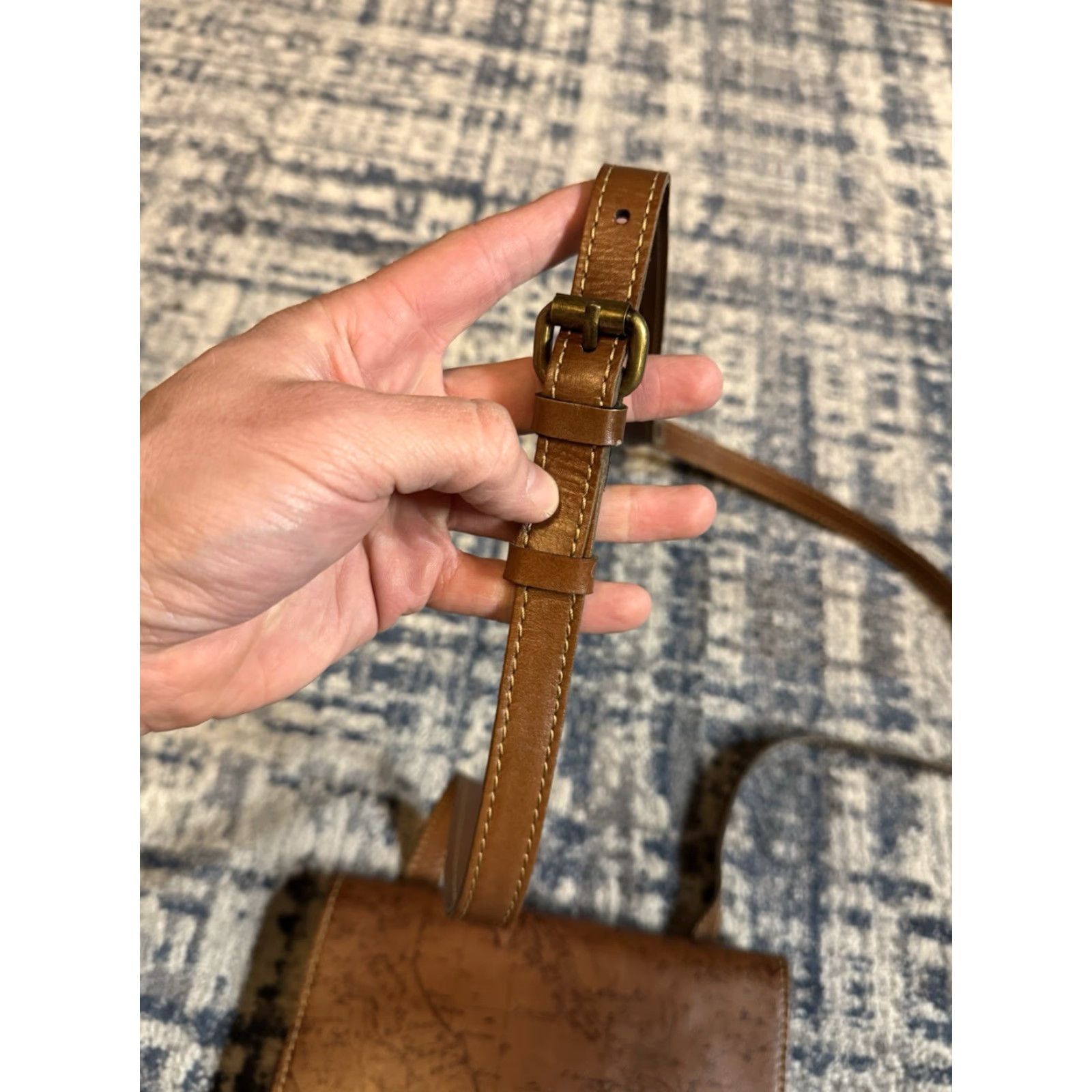 Patricia Nash Patricia Nash Granada Leather Signature Map Print Crossbody Bag Purse Size ONE SIZE - 3 Thumbnail