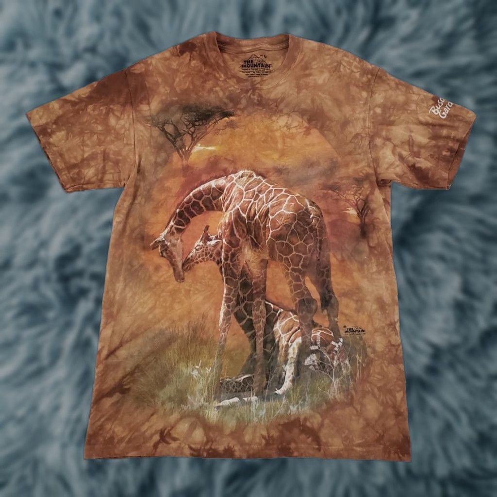 The Mountain VINTAGE The Mountain Giraffe Shirt Adult Medium Tie Dye Brown Florida Safari Graphic Mens Size US M / EU 48-50 / 2 - 1 Thumbnail