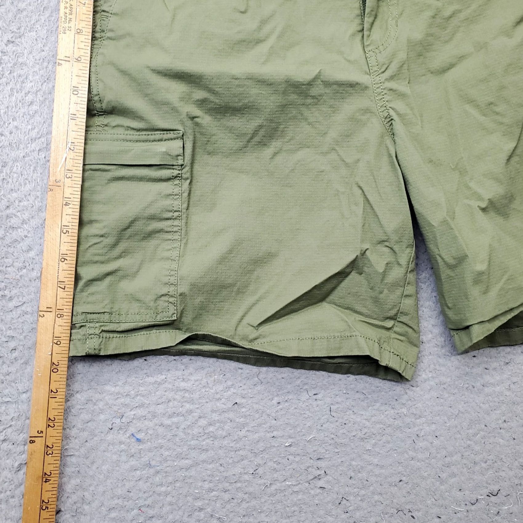 Quiksilver Quiksilver Cargo Shorts Mens L Green Casual Athletic Fit Drawstring Waist Size US 33 - 3 Thumbnail
