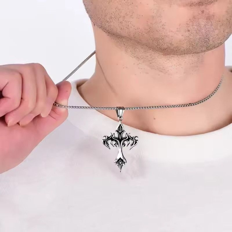 Japanese Brand Gothic Skeleton Cross Necklace Size ONE SIZE - 4 Thumbnail