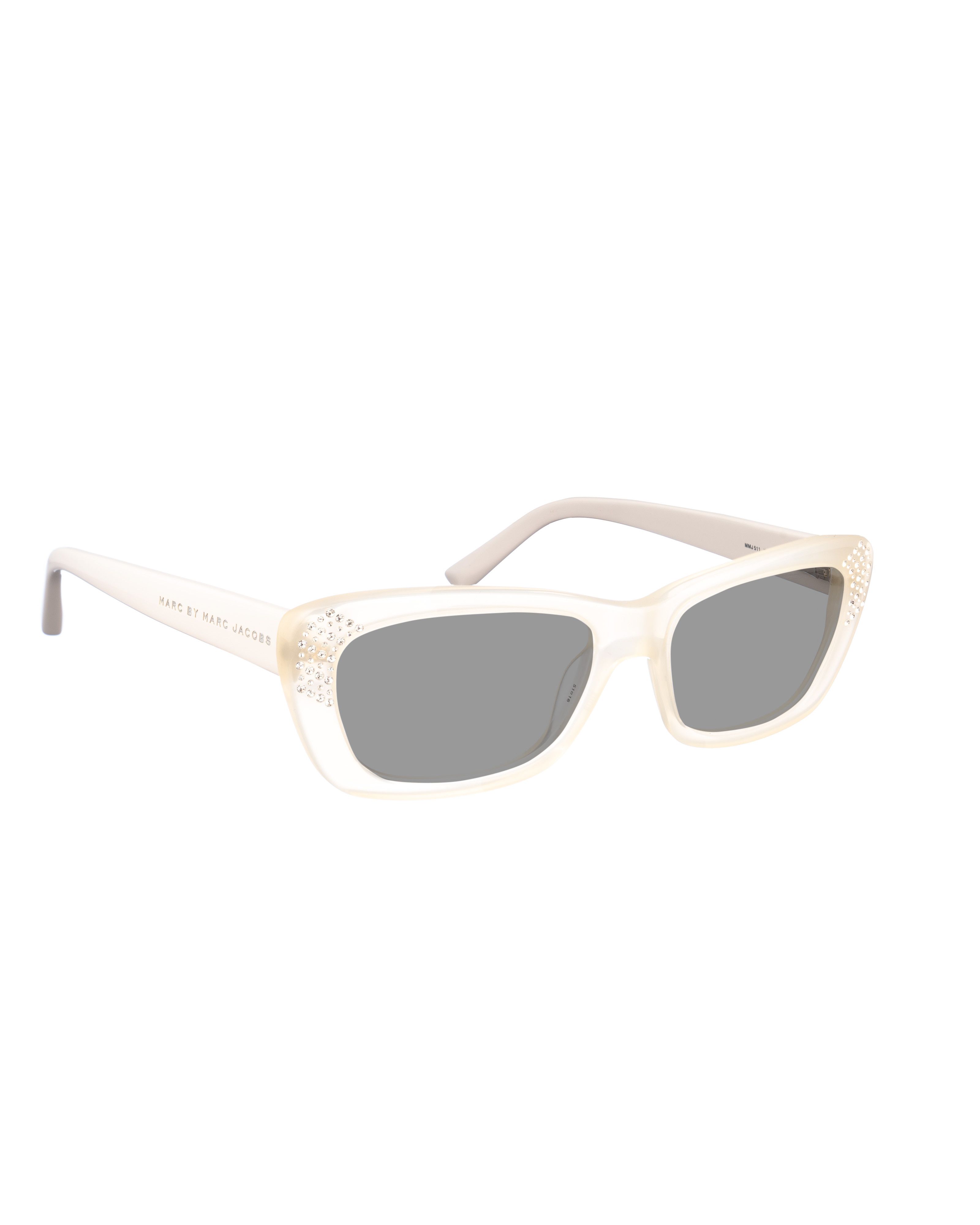 Marc Jacobs Marc by Marc Jacobs 00s White Transparent Cat-Eye Sunglasses Size ONE SIZE - 1 Thumbnail