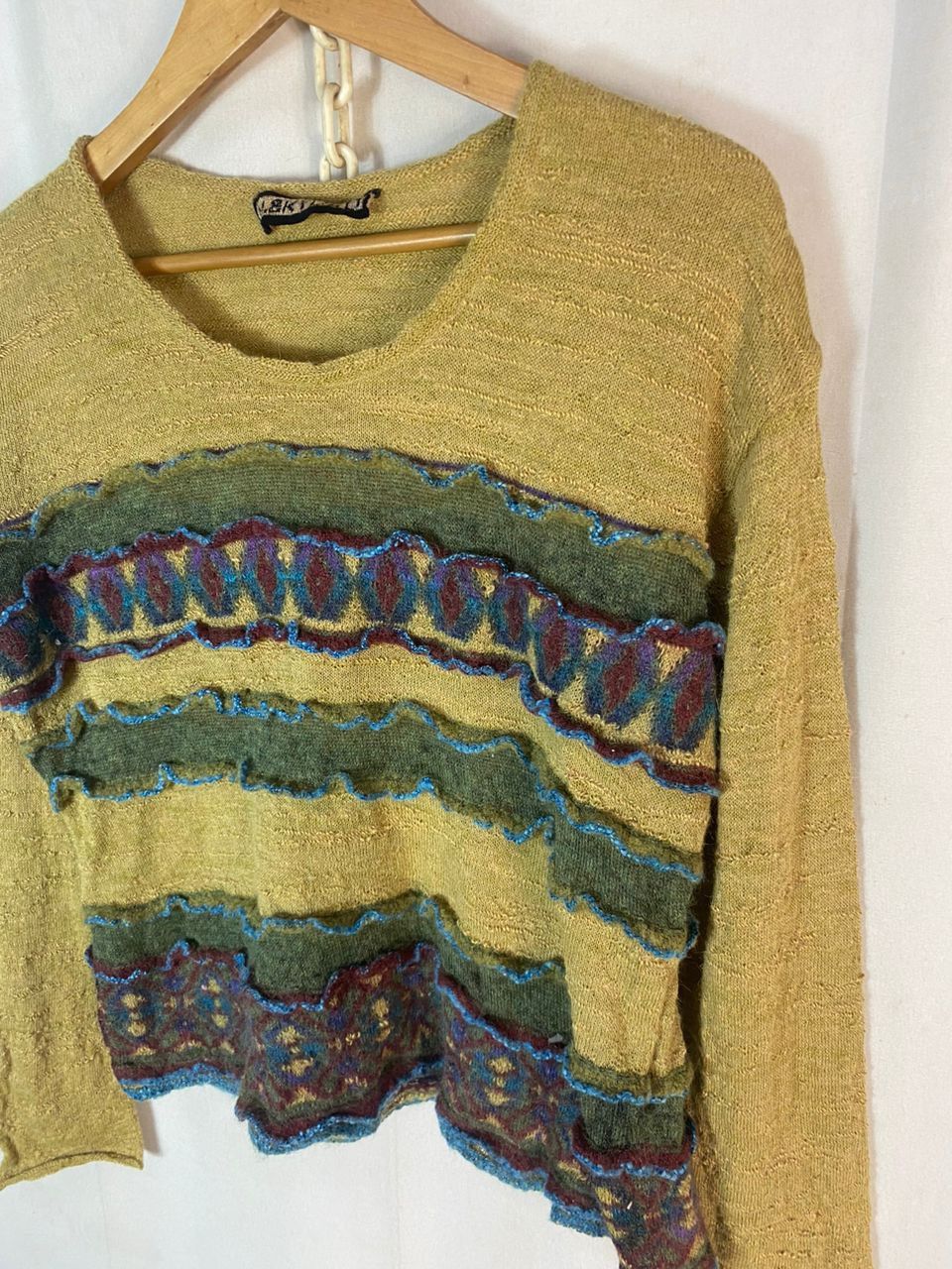 Japanese Brand M.&kyoko multicolor croptop knitwear Size M / US 6-8 / IT 42-44 - 3 Thumbnail