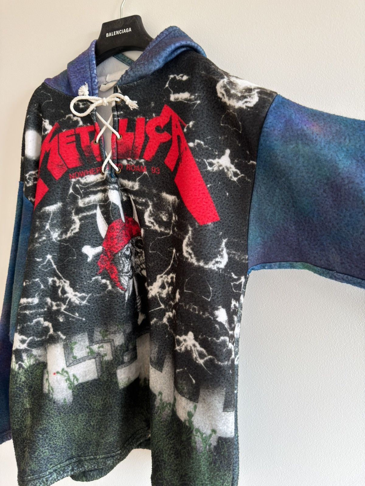 Metallica *RARE* POLAR FLEECE HOODIE METALLICA USA FLAG 1993 90s ROAM Size US XL / EU 56 / 4 - 3 Thumbnail
