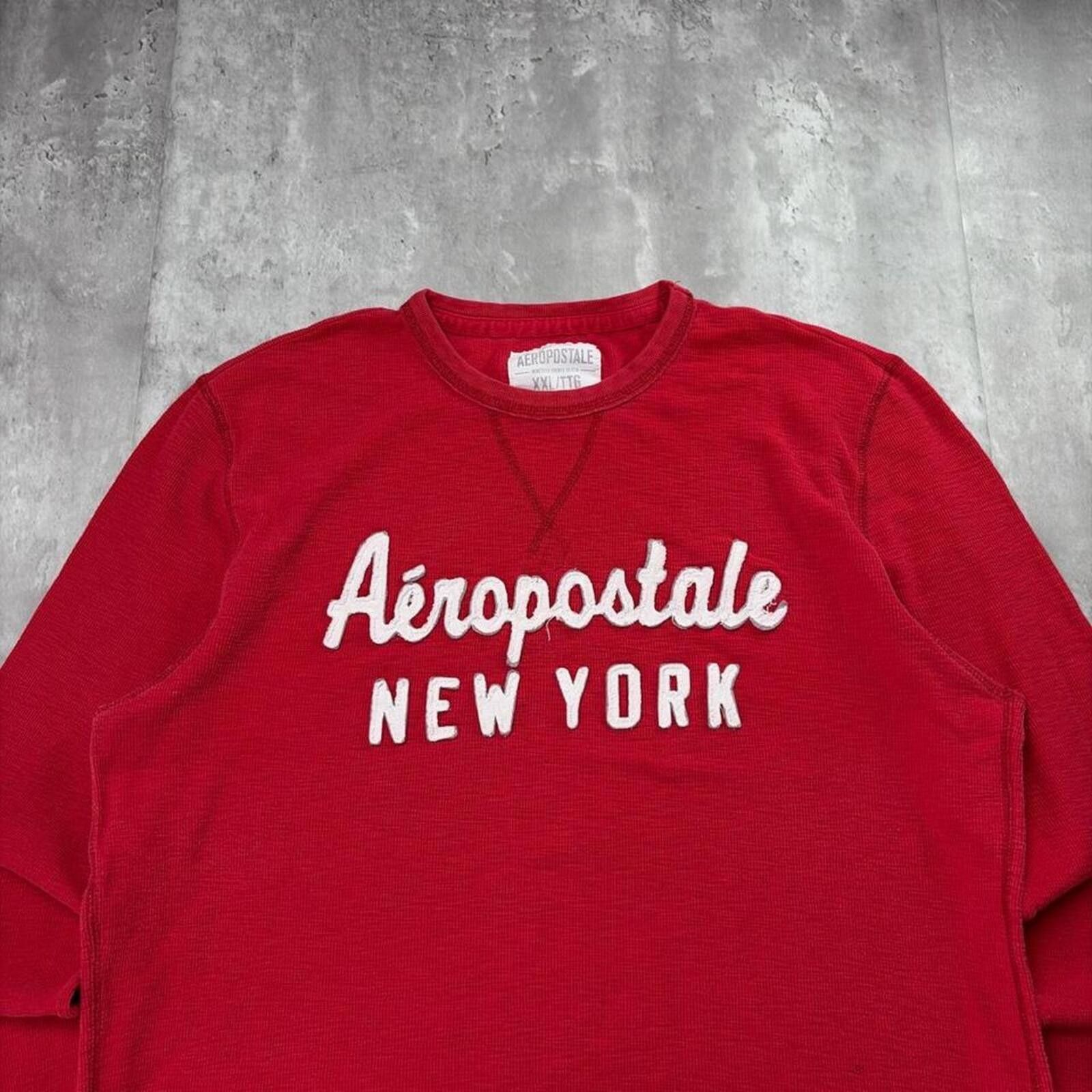 Aeropostale Y2K Red Aeropostale Surf Grunge Long Sleeve Thermal Shirt Size US XL / EU 56 / 4 - 3 Thumbnail