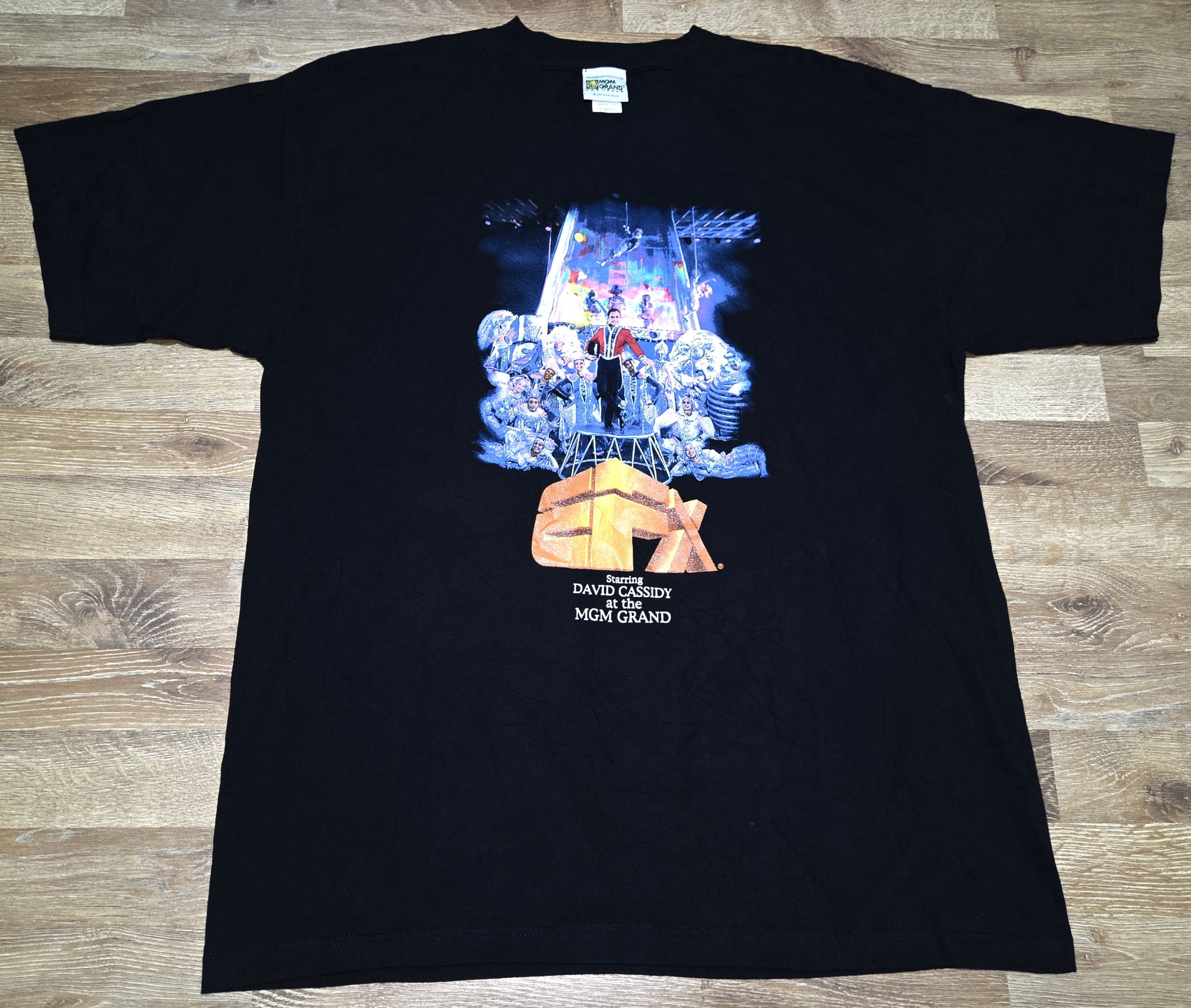 Vintage Vintage OG 90s David Cassidy MGM Grand LA EFX Promo T Shirt Size US XL / EU 56 / 4 - 1 Thumbnail