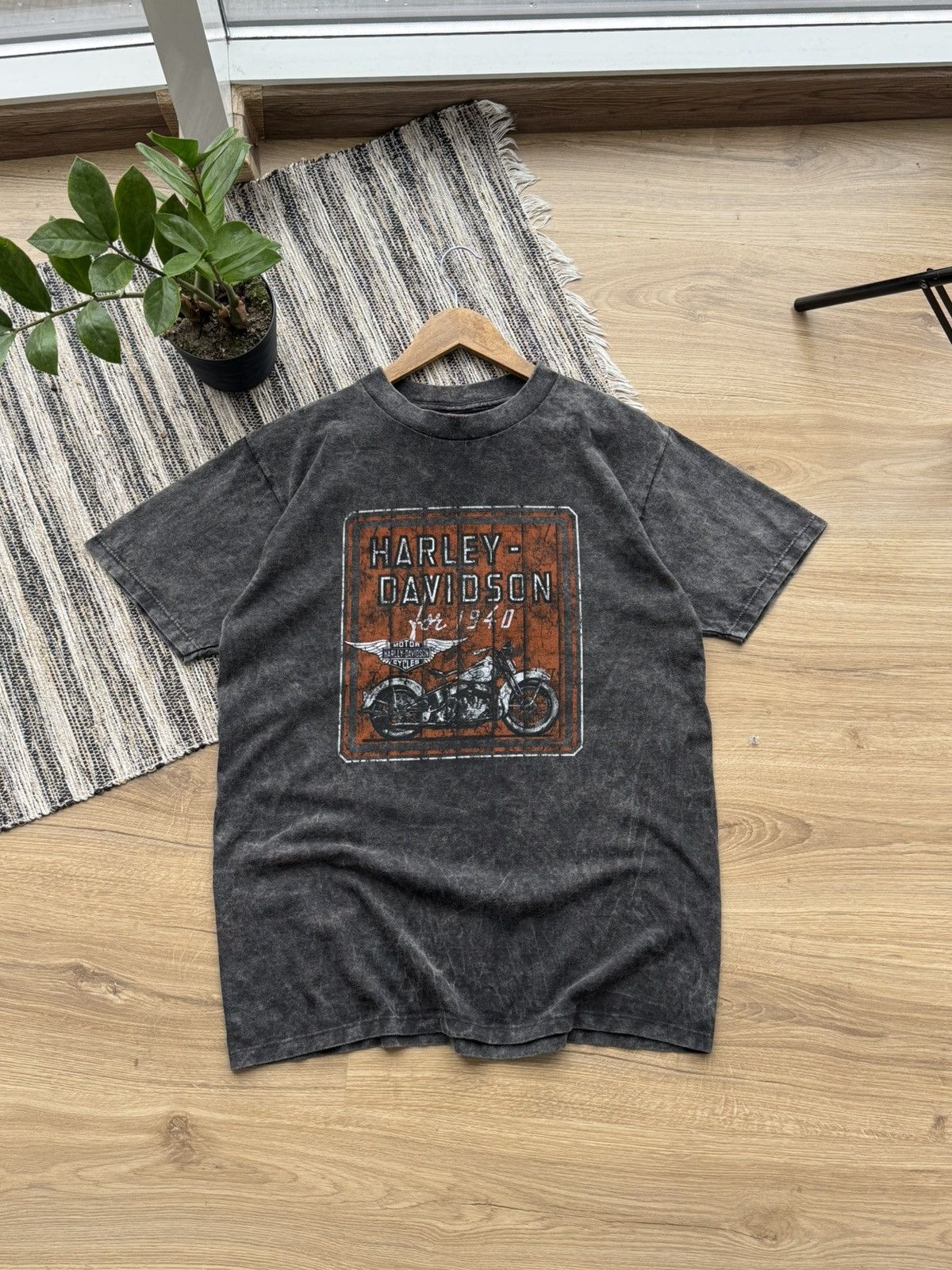 Harley Davidson Vintage Harley Davidson Breda Holland Oversized Gray T-Shirt Size US M / EU 48-50 / 2 - 4 Thumbnail