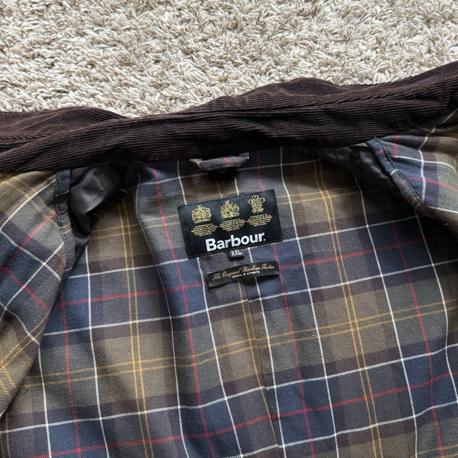 Barbour Barbour Bristol Waxed Jacket Olive Green Tartan Cotton XXL Size US XXL / EU 58 / 5 - 4 Thumbnail
