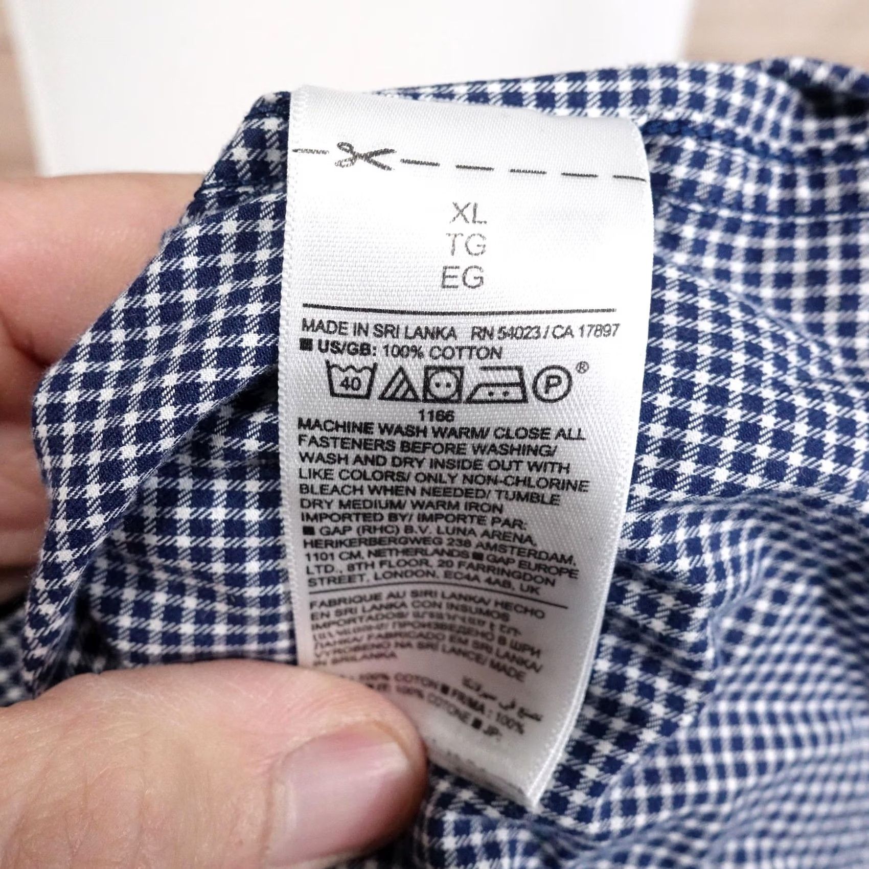 Banana Republic Banana Republic Shirt Mens XL Blue Check Long Sleeve Button-Up Slim Fit Size US XL / EU 56 / 4 - 6 Thumbnail