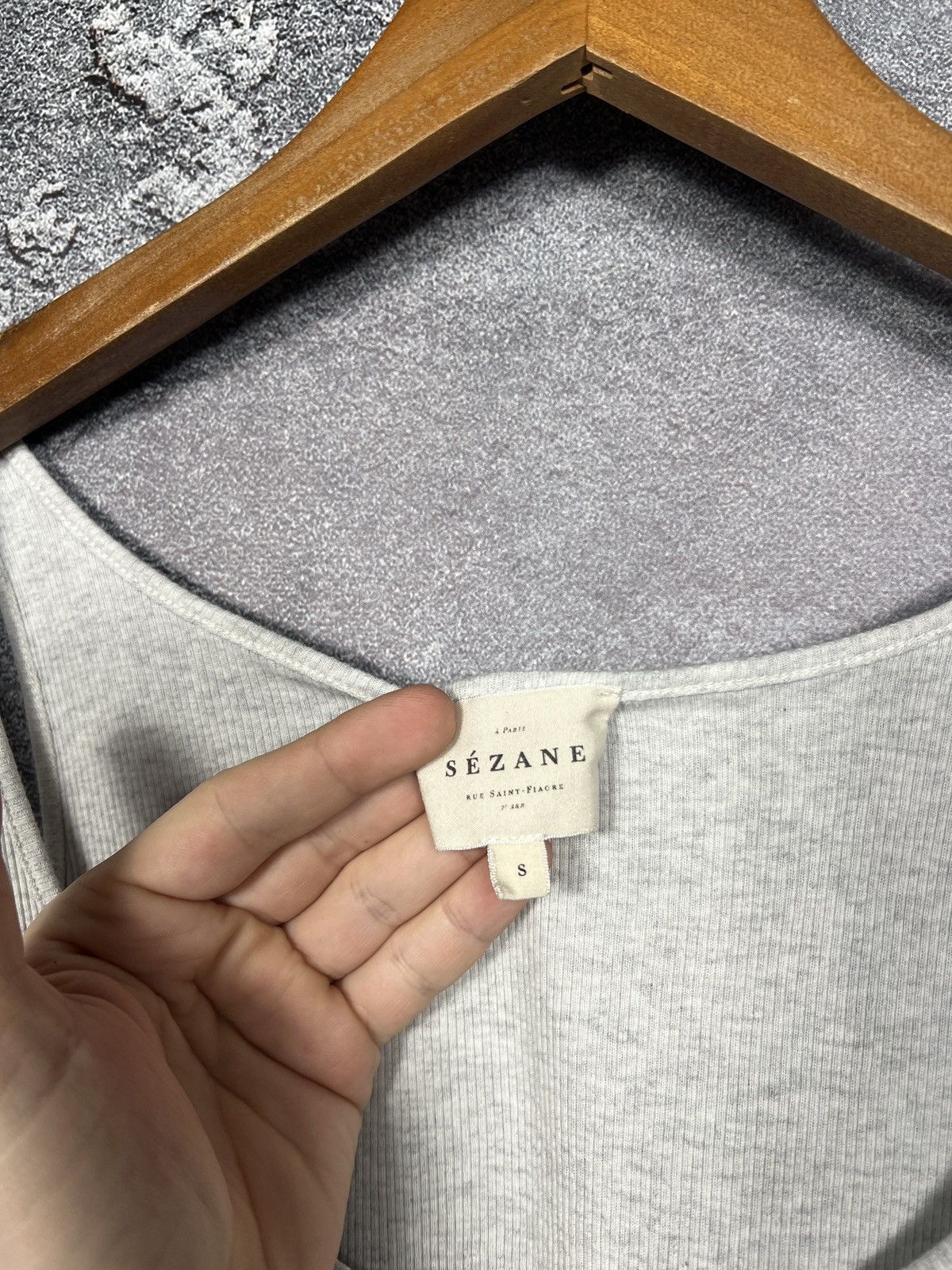 Sezane Sezane Classic Grey Tank Top Size S Size S / US 4 / IT 40 - 5 Thumbnail