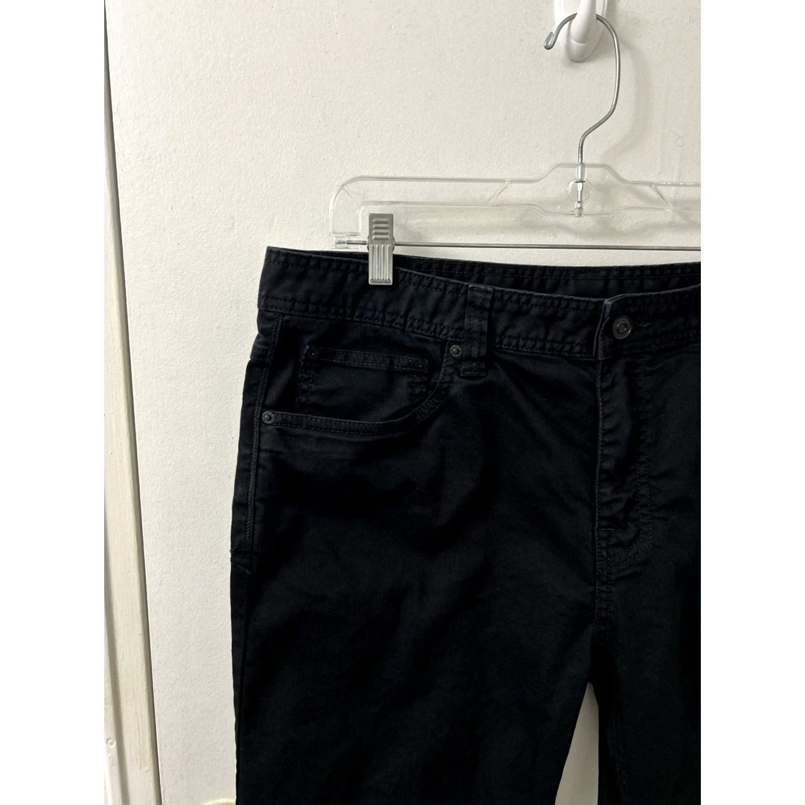 Prana Prana Bridger Slim Fit Pants Mens 36x33 Black Denim 5-Pocket Organic Cotton Blend Slim Straight Leg"} Size US 36 / EU 52 - 4 Thumbnail