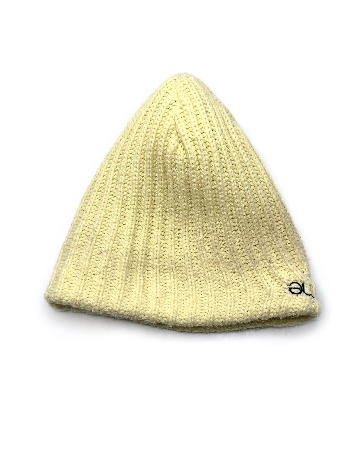 Supreme Supreme New York Logo Pale Yellow Rib Knit Beanie Size ONE SIZE - 7 Thumbnail