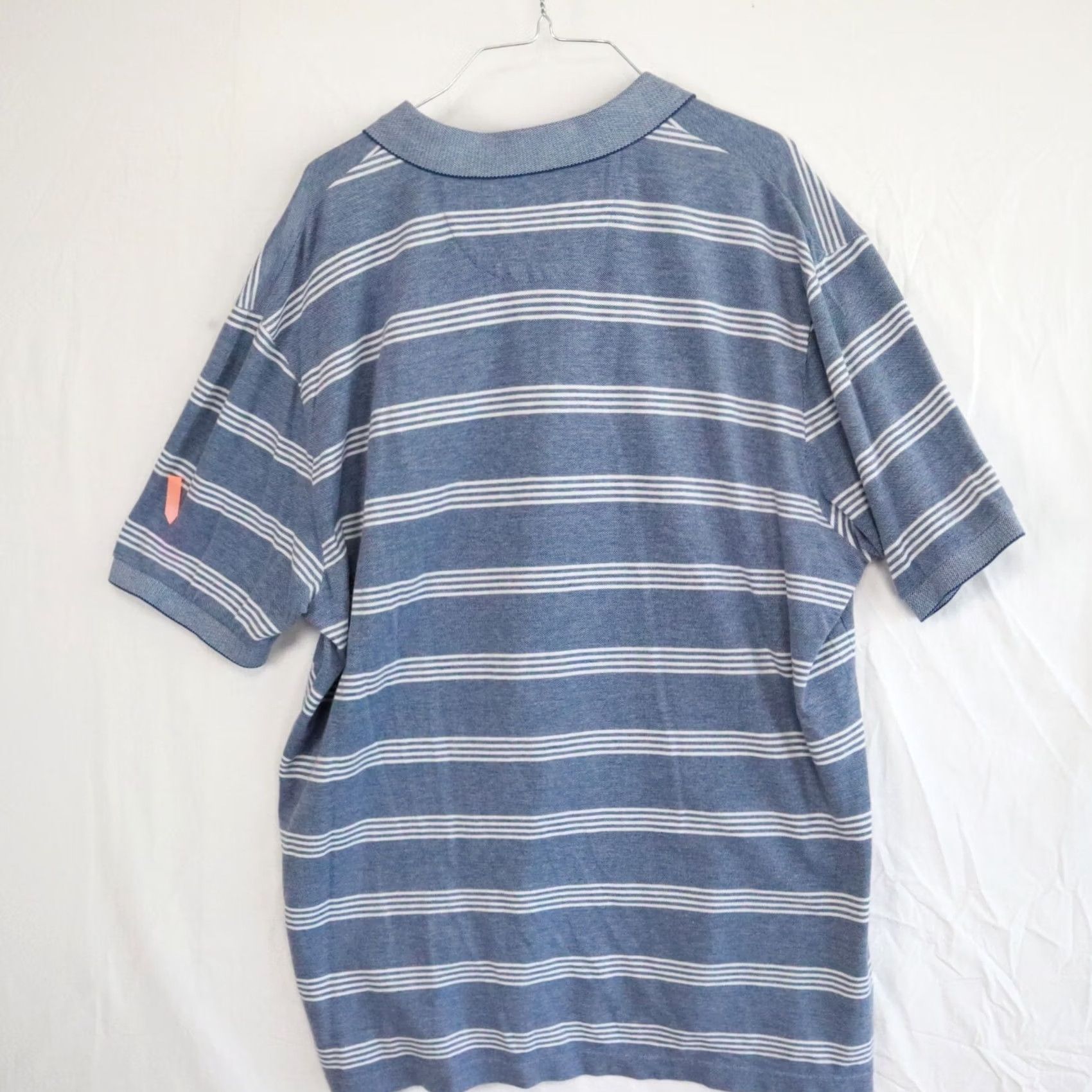 Chaps Chaps Polo Shirt Mens XL Blue Striped Short Sleeve Casual Knit Stretch Size US XL / EU 56 / 4 - 2 Thumbnail