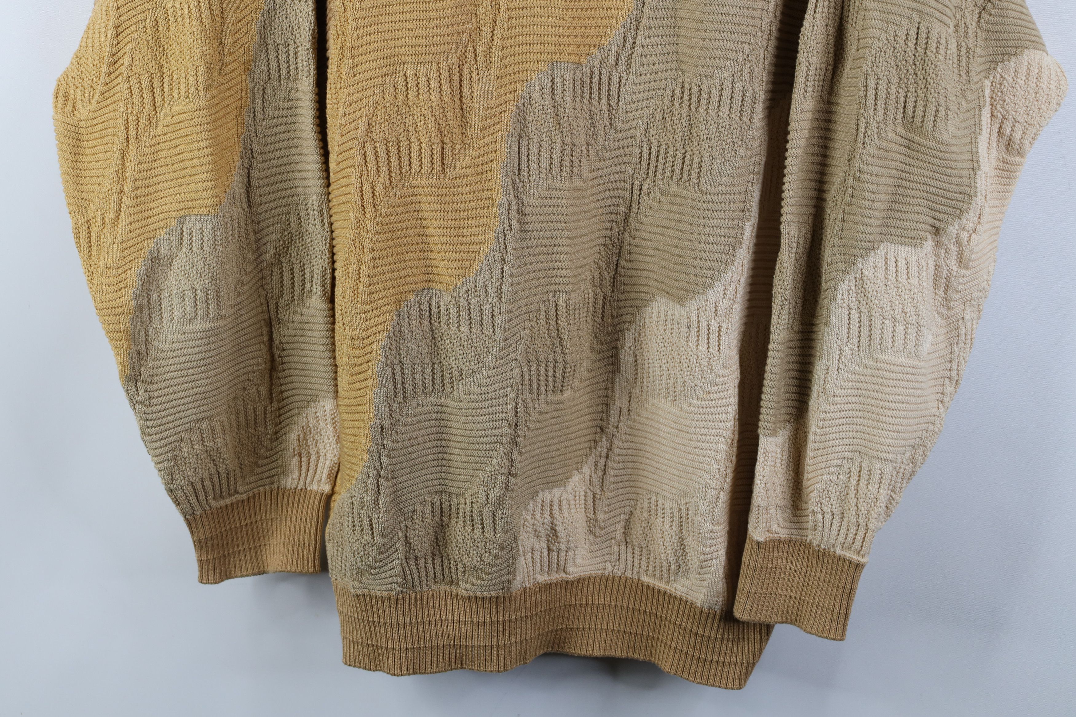 Vintage Vintage 90s Coogi Style Knit Crewneck Sweater Earth Tone Size US L / EU 52-54 / 3 - 3 Thumbnail