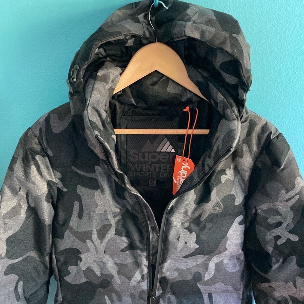 Superdry Superdry Mens Size S Echo Quilt Puffer in Marl Camo NEW with Tags Size US S / EU 44-46 / 1 - 4 Thumbnail