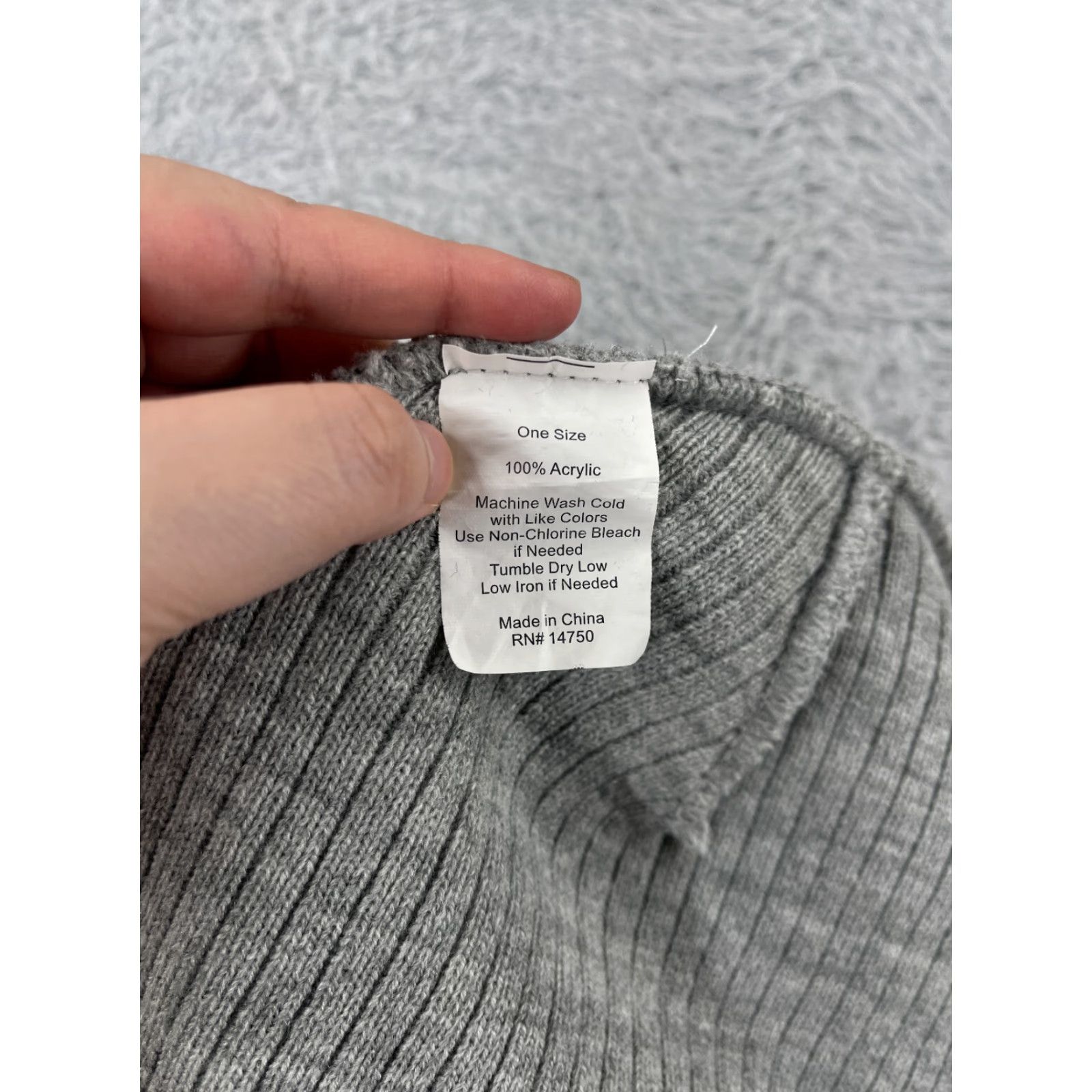 Vintage Berkshire Handkerchief Co Inc Beanie Adult One Size Gray 100% Acrylic Knit Ski Outdoor Size ONE SIZE - 7 Thumbnail