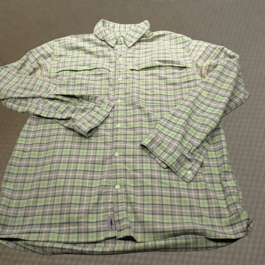 Patagonia Patagonia Shirt Men XL Green Plaid Long Sleeve Button-Up Casual Outdoor Breathable Quick Dry UV Roll Tab Size US XL / EU 56 / 4 - 1 Thumbnail