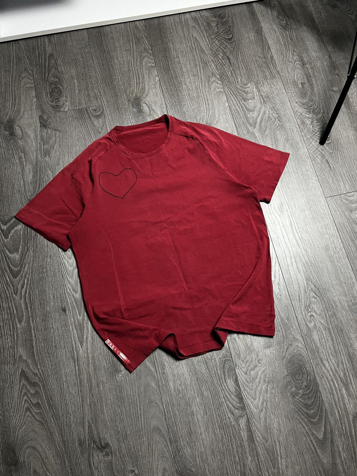 Prada Prada Linea Rossa 2011 "Heart Sketch" Red T-Shirt Size US XL / EU 56 / 4 - 1 Thumbnail