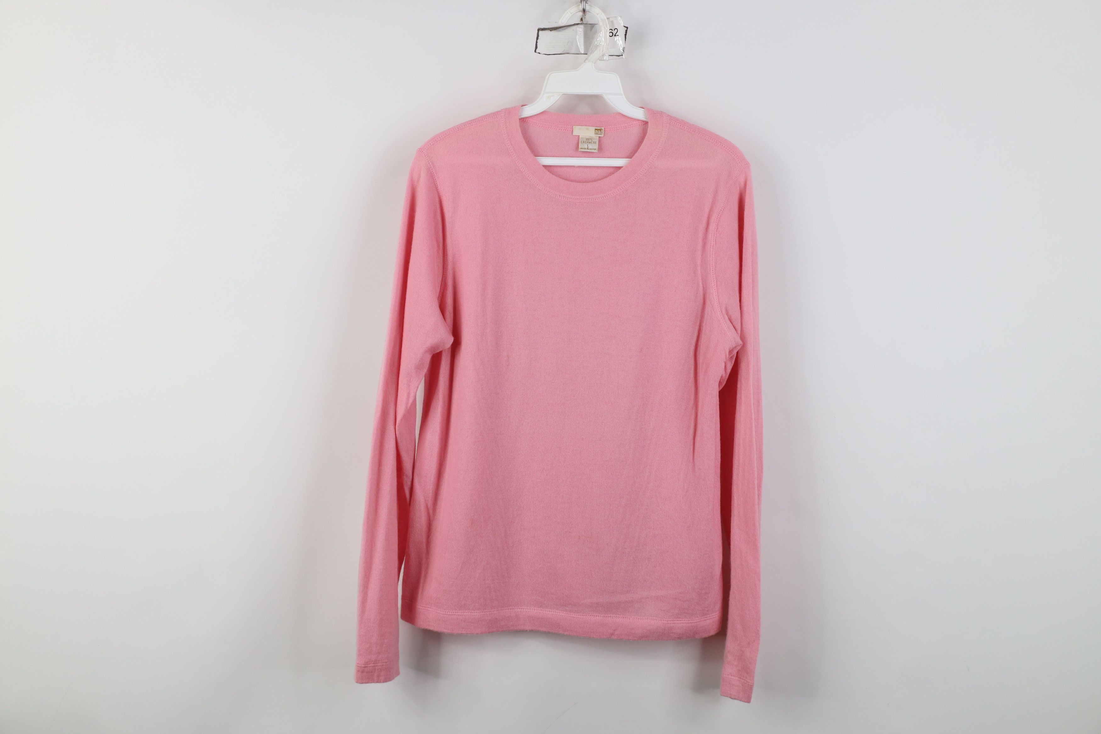 Vintage Vintage 90s Streetwear Cashmere Knit Crewneck Sweater Pink Size L / US 10 / IT 46 - 1 Thumbnail