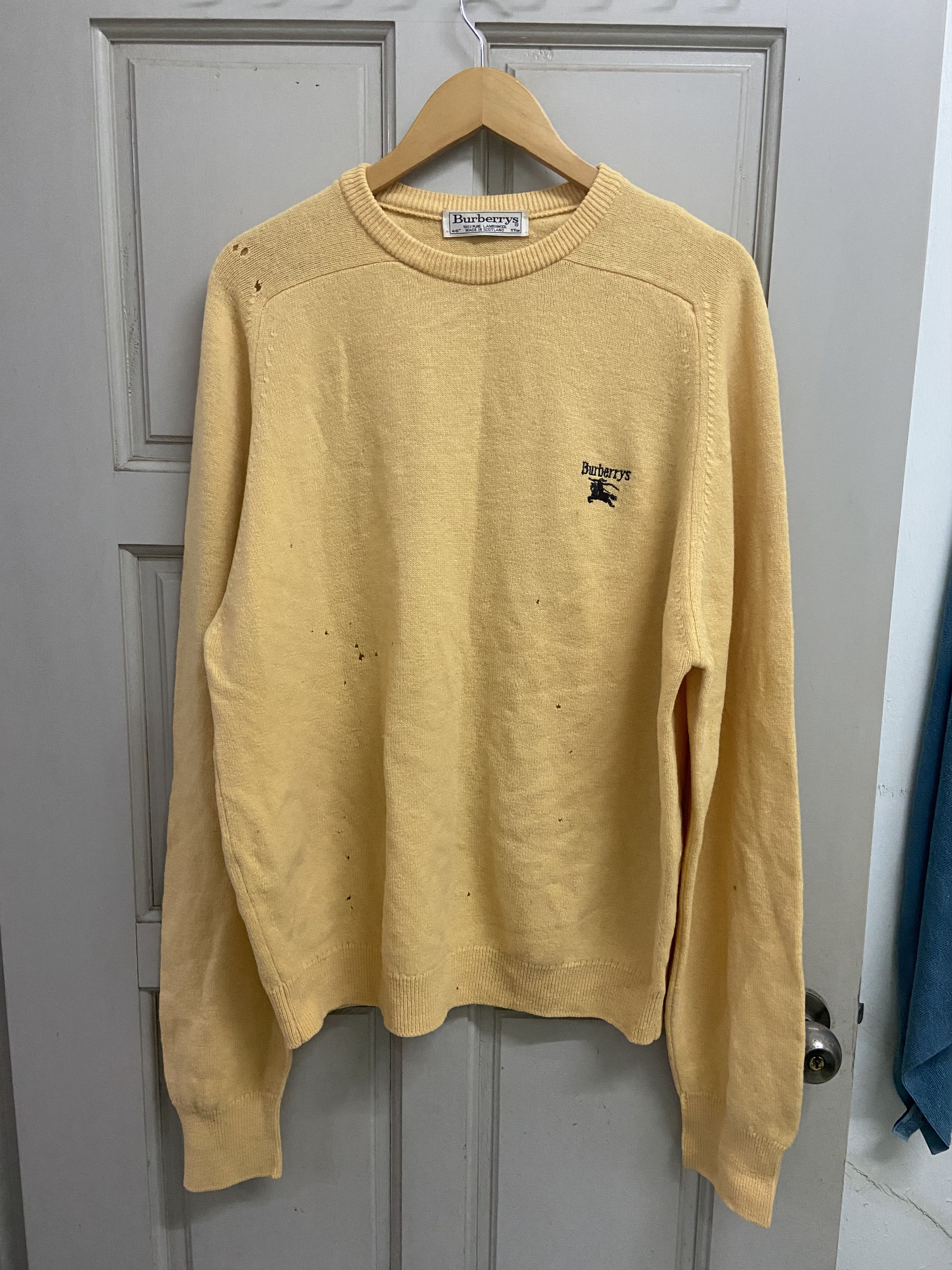 Burberry Vintage Burberrys 100% Pure Lambswool Knitwear Size US L / EU 52-54 / 3 - 1 Thumbnail