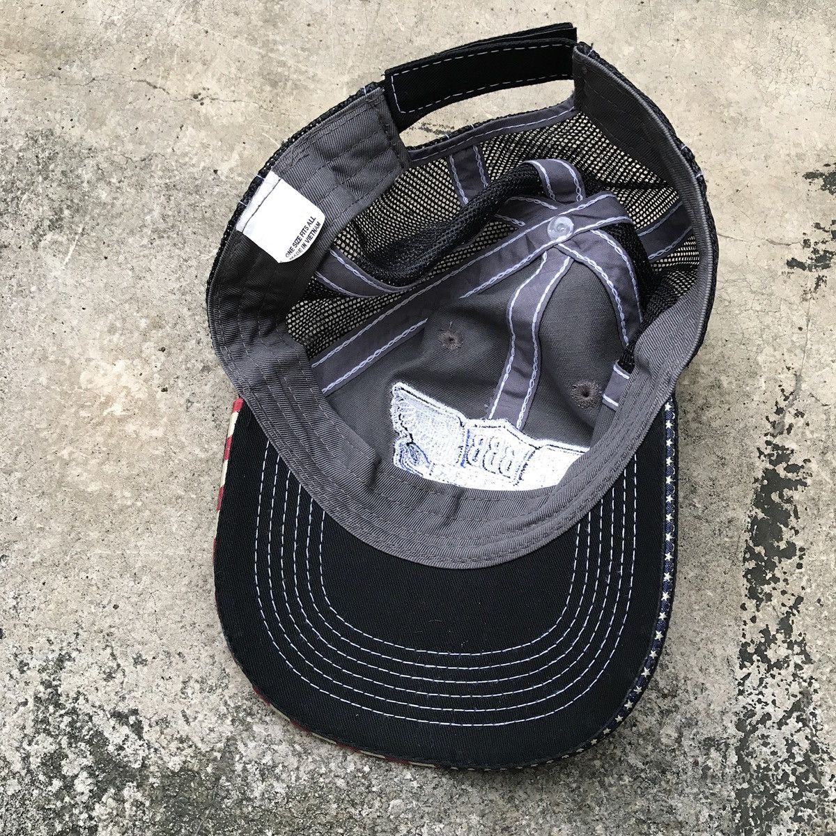 Fox Racing Patchwork BBB bikes hat with usa flag besides visor. Size ONE SIZE - 11 Thumbnail