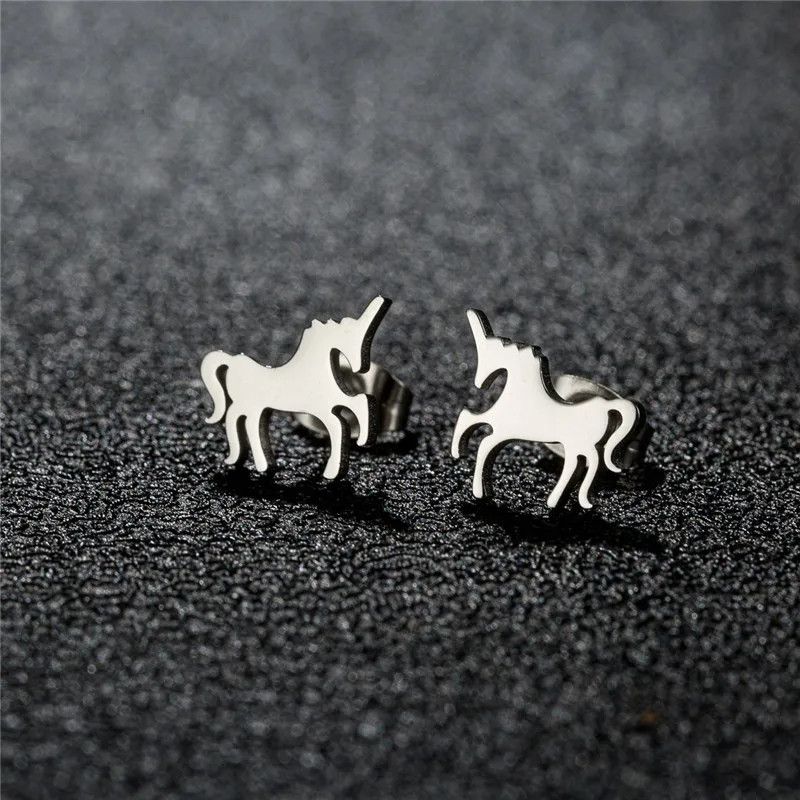 Jewelry Horse Mini Stud Earrings Charm Earring Gift Size ONE SIZE - 1 Thumbnail
