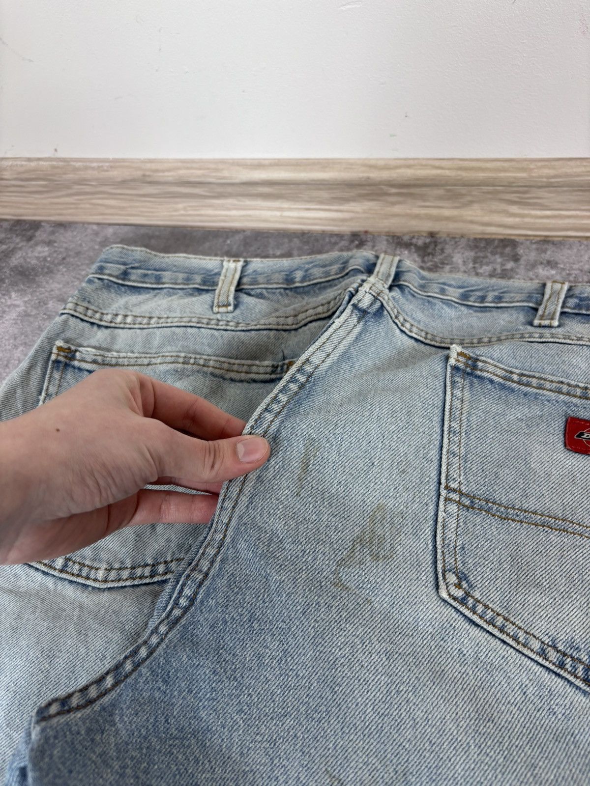 Dickies Dickies Men’s Denim Jeans Faded Light Blue Distressed Size US 38 / EU 54 - 9 Thumbnail