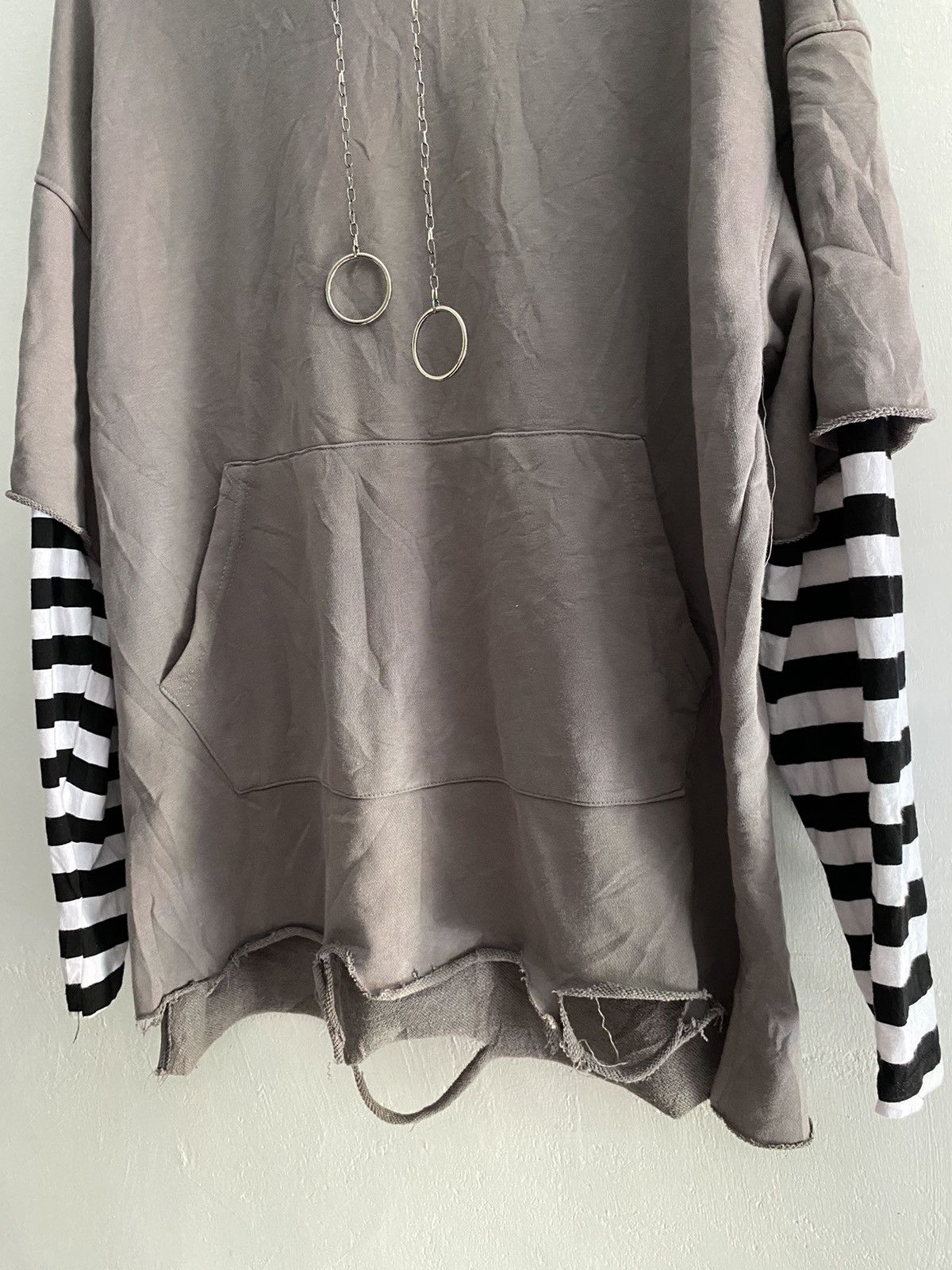 Hysteric Glamour Under n over chain ring destroyed double layers hoodie Size US XL / EU 56 / 4 - 3 Thumbnail