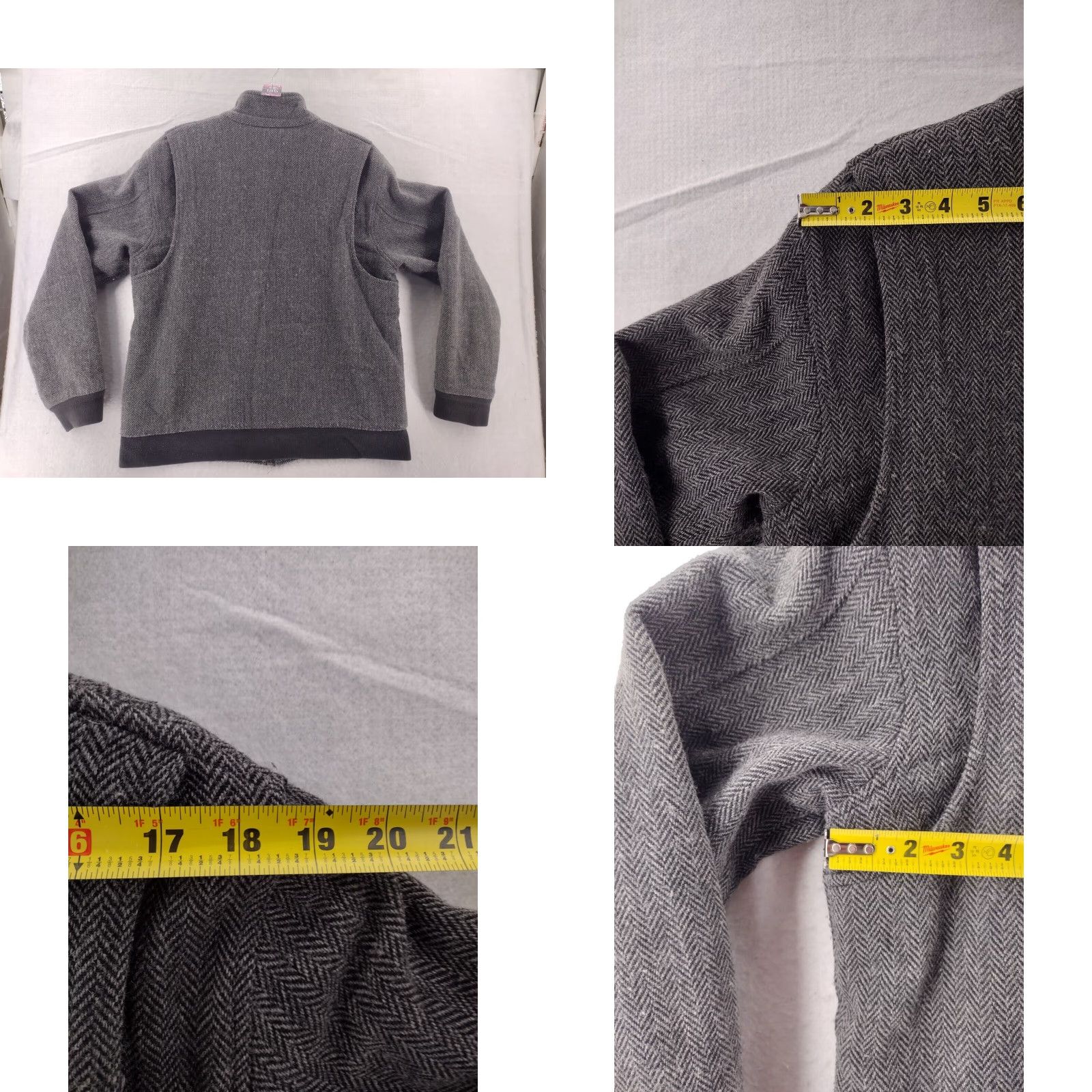 Vintage LL Bean Womens Small Coat Jacket Herringbone Wool Blend Pockets Size S / US 4 / IT 40 - 8 Thumbnail