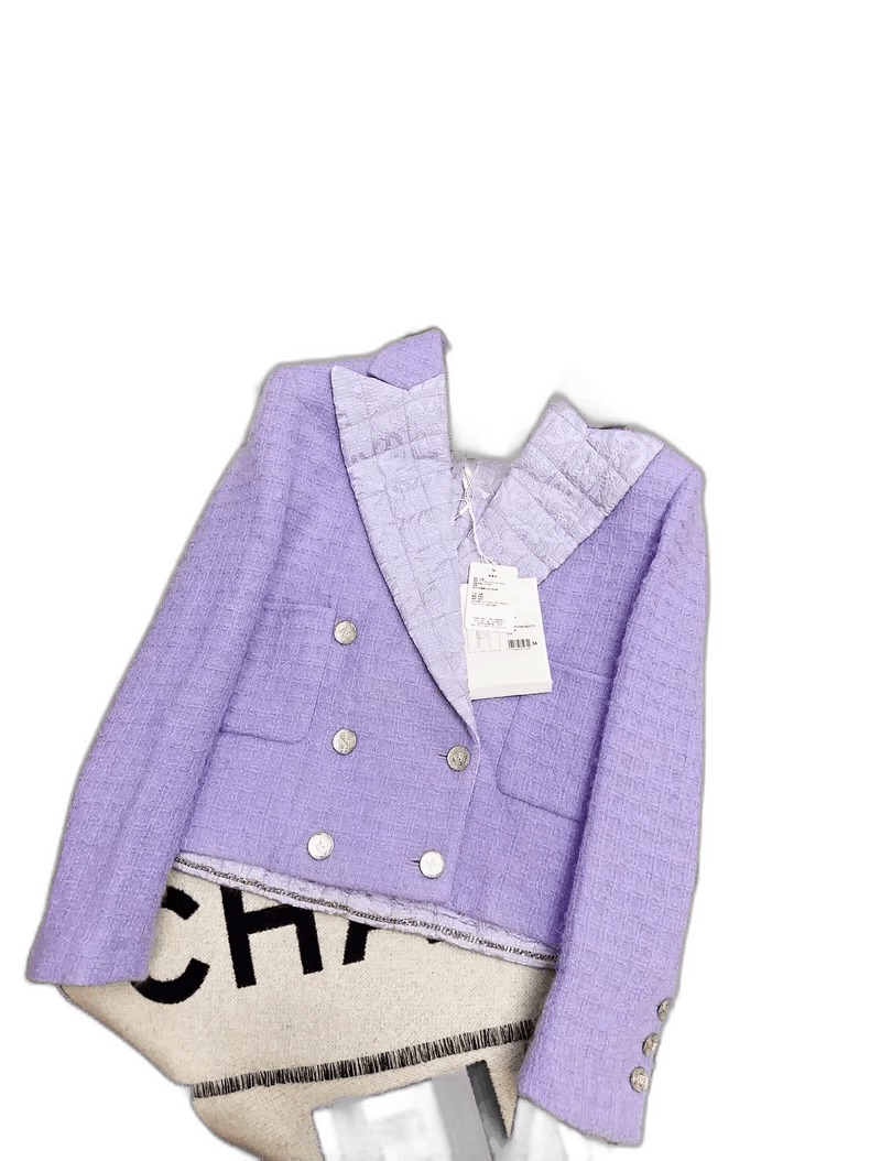 Chanel Chanel Autumn Winter Purple Double-Breasted Jacket Size S / US 4 / IT 40 - 1 Thumbnail