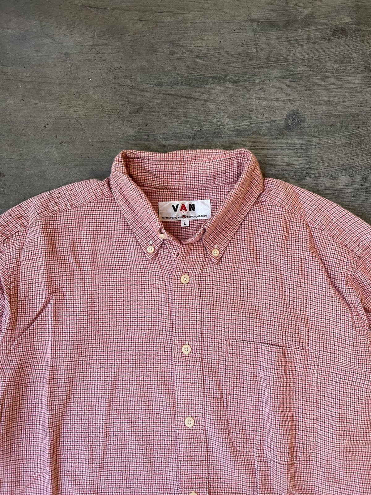 Designer × Flannel × Japanese Brand Van Jac Checkered Flannel Shirt Size US L / EU 52-54 / 3 - 2 Thumbnail