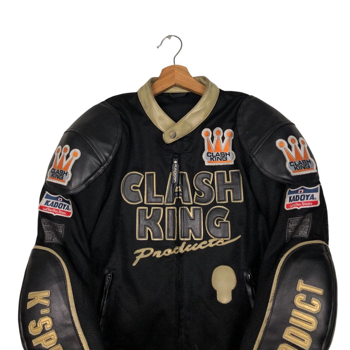 Kadoya 🔥KADOYA VINTAGE LEATHER JACKET BIKER BATTLESUIT CLASHKING Size US L / EU 52-54 / 3 - 5 Thumbnail