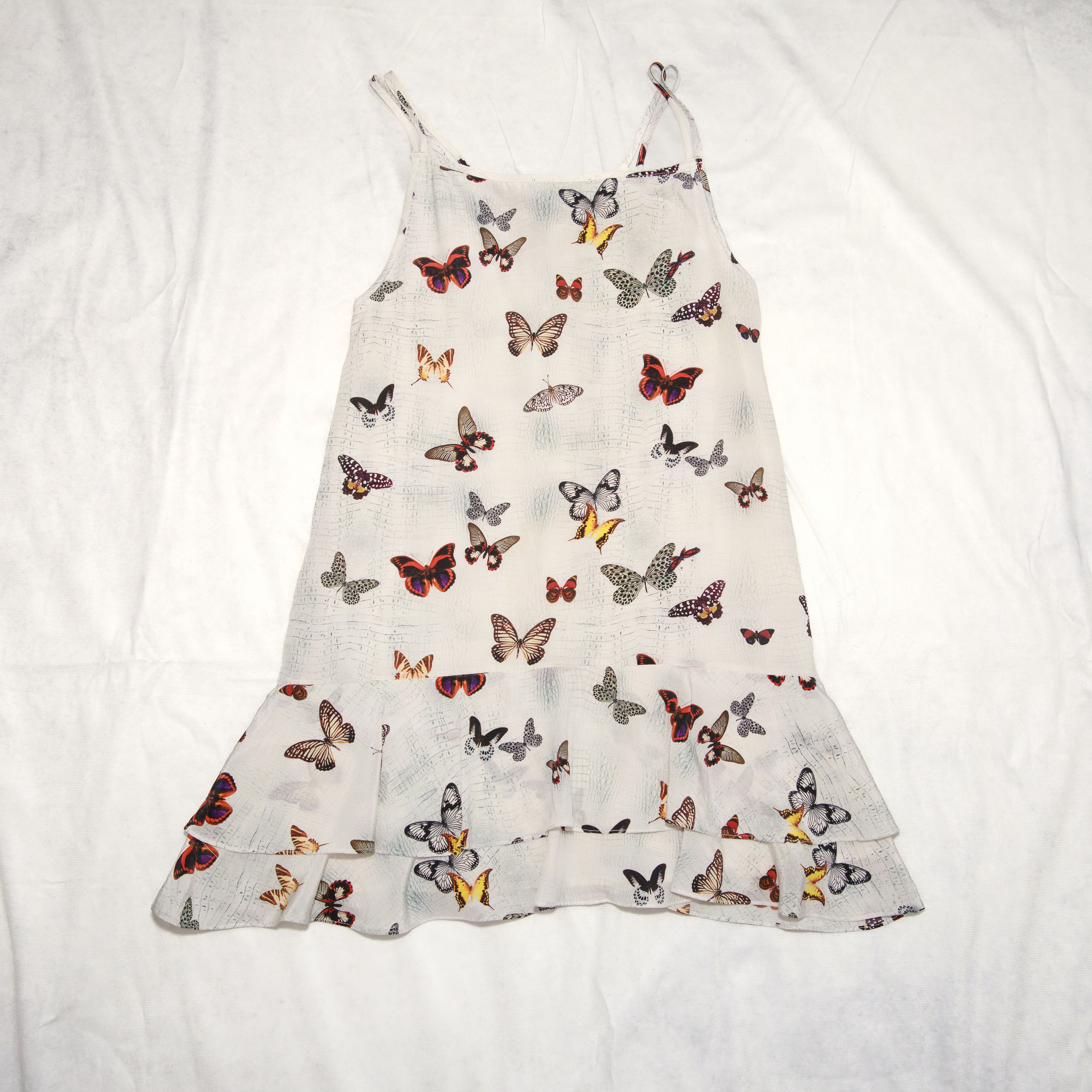 The Kooples The Kooples Butterfly Silk Mini Dress White Size S / US 4 / IT 40 - 10 Thumbnail