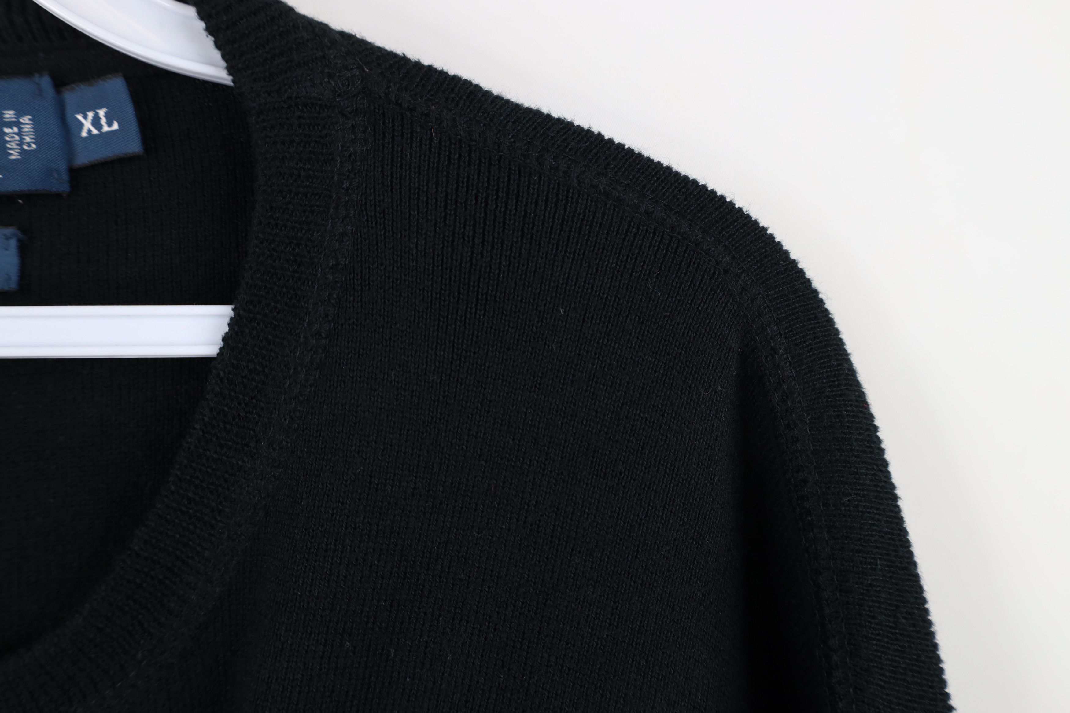 Polo Ralph Lauren Vintage 90s Ralph Lauren Ribbed Knit Crewneck Sweater Black Size US XL / EU 56 / 4 - 5 Thumbnail