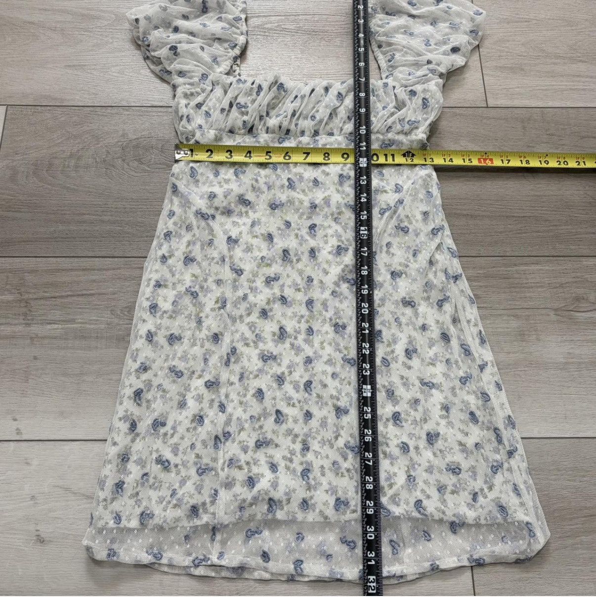 Free People Free People Floral Paisley Babydoll Dress XS White Size XS / US 0-2 / IT 36-38 - 3 Thumbnail