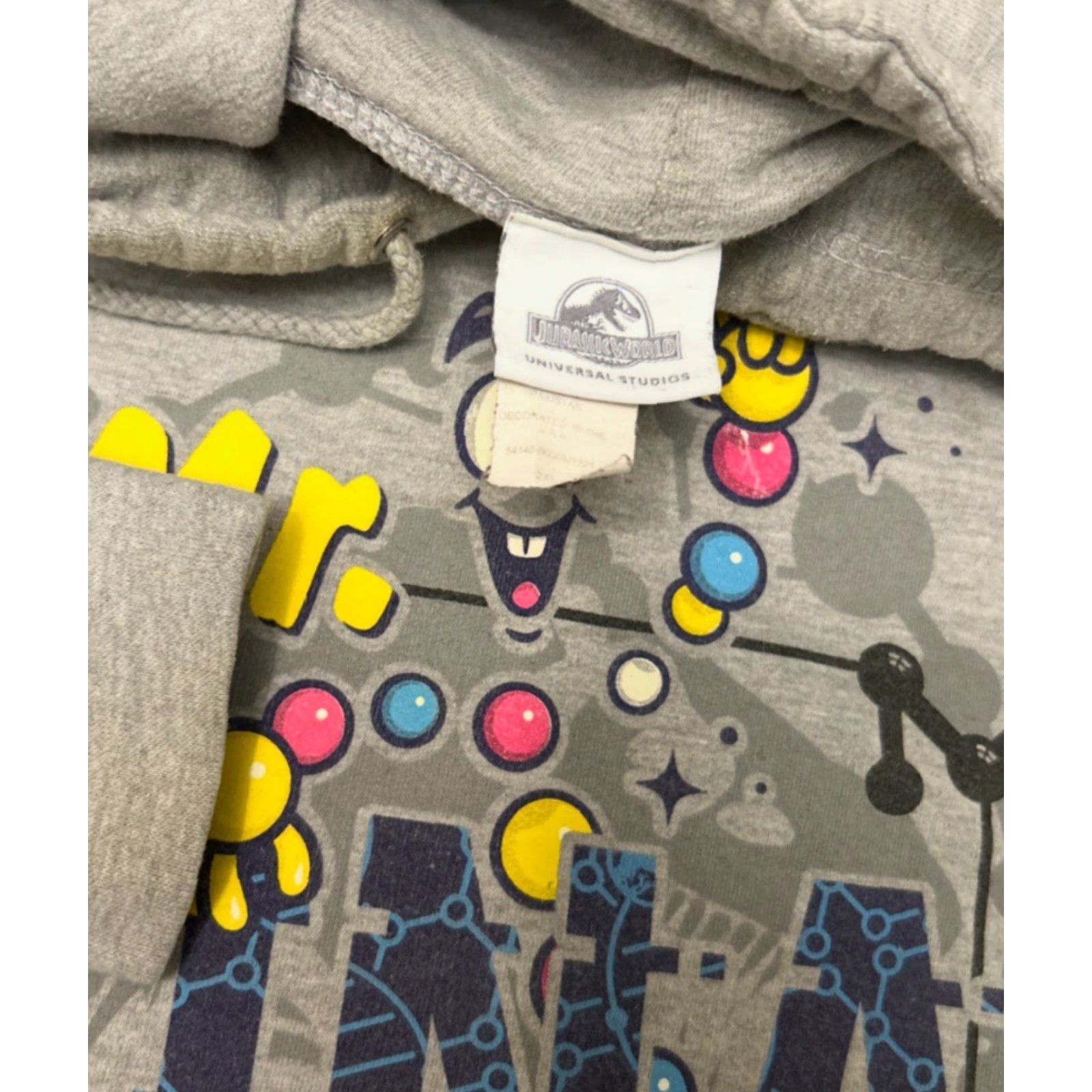 Vintage VINTAGE Universal Studios Jurassic Park Mr DNA Cartoon Hoodie Jacket Mens XXL Gray 90s VTG PULLOVER Hooded Pockets Shirt? Size US XXL / EU 58 / 5 - 2 Thumbnail