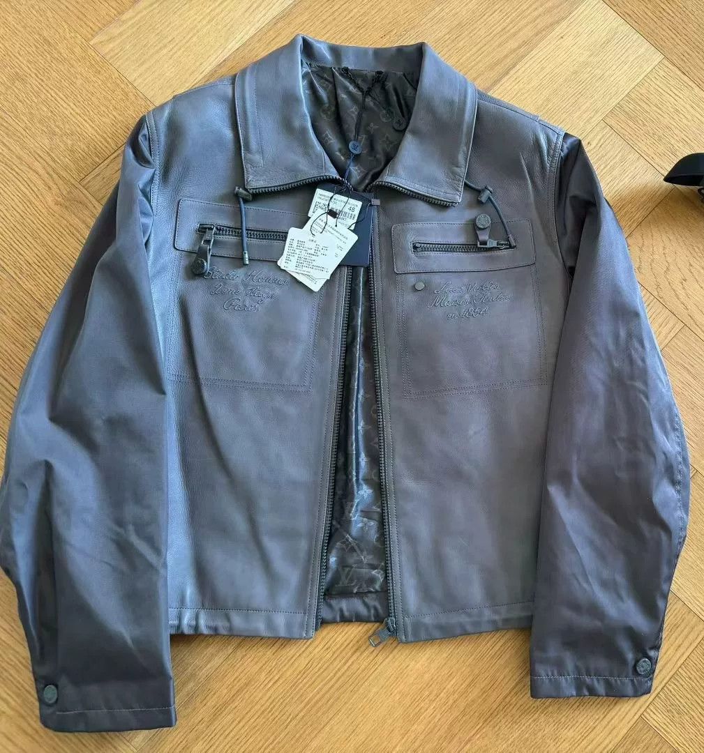 Louis Vuitton Louis Vuitton 1854 Embroidered Leather Jacket Size US M / EU 48-50 / 2 - 1 Thumbnail