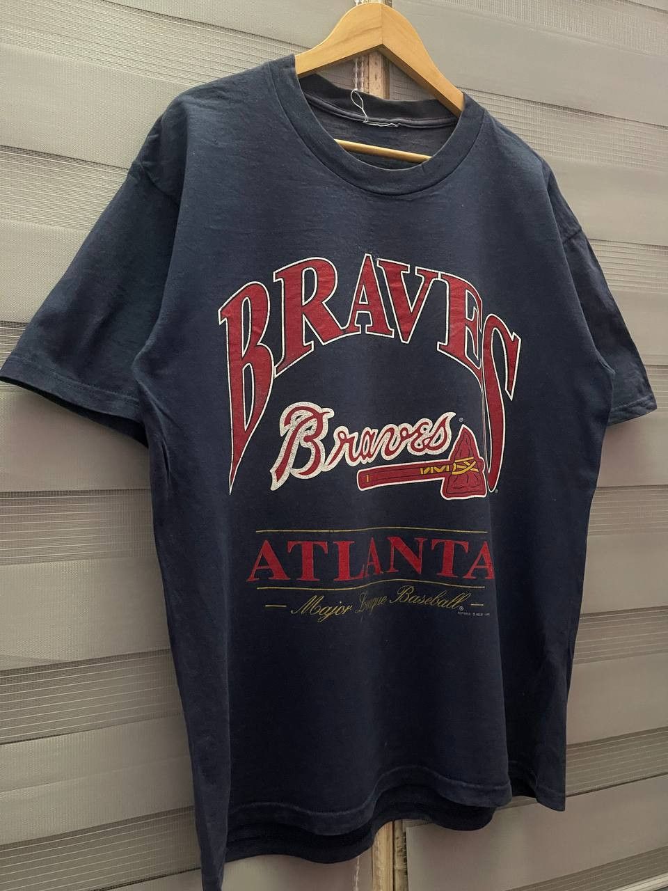 MLB Vintage 90s Atlanta Braves MLB Streetwear Tee Size US XL / EU 56 / 4 - 2 Thumbnail