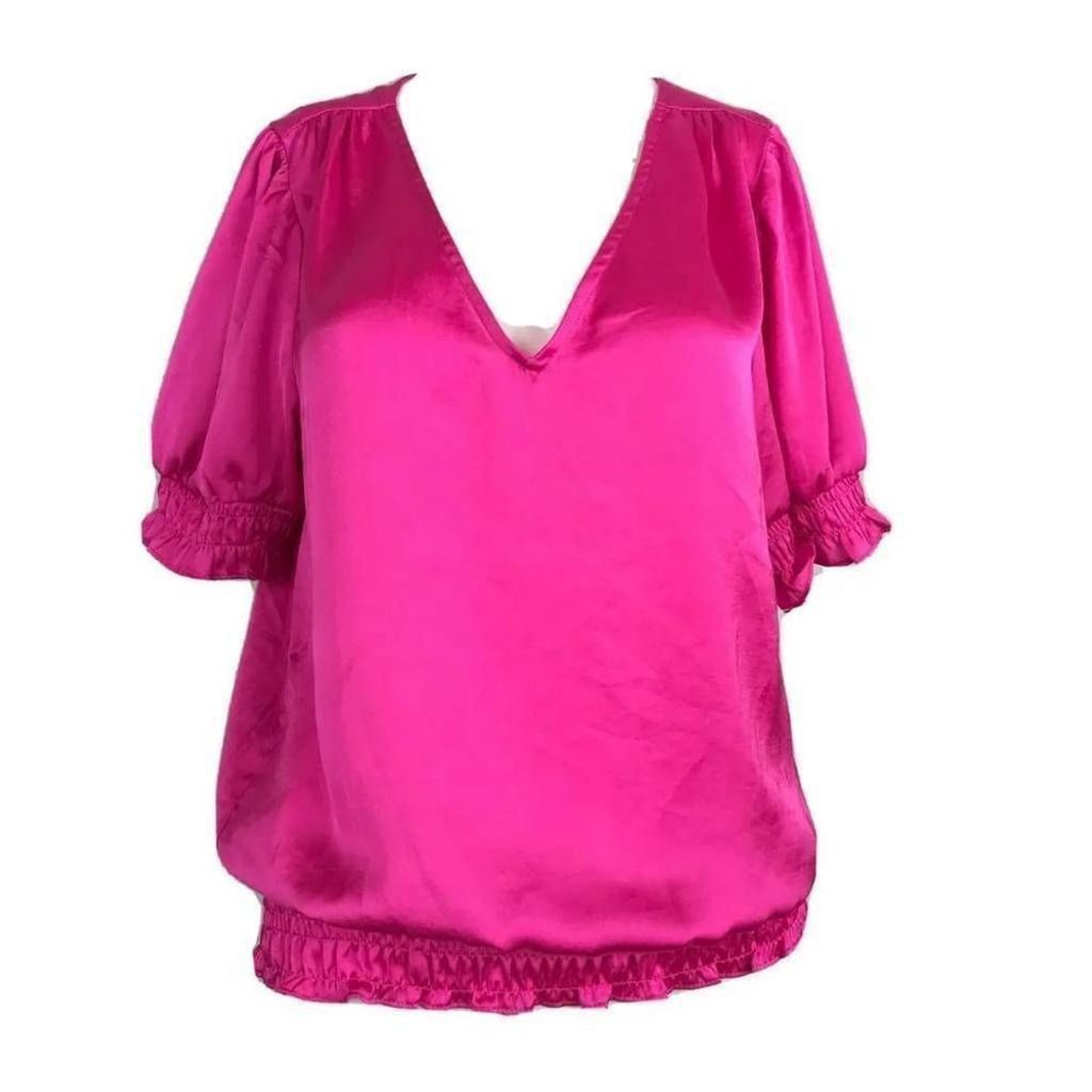 Other NWT 1.STATE Womens Pink Short Puffed Sleeves Blouse Top XS Size XS / US 0-2 / IT 36-38 - 1 Thumbnail