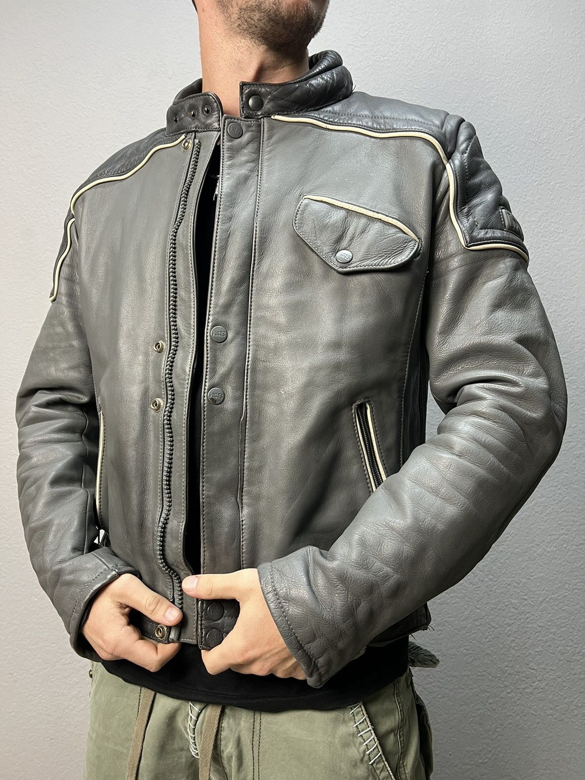 Harley Davidson × Vintage 90s Vintage Grunge Distressed Biker Leather Jacket Size US M / EU 48-50 / 2 - 3 Thumbnail