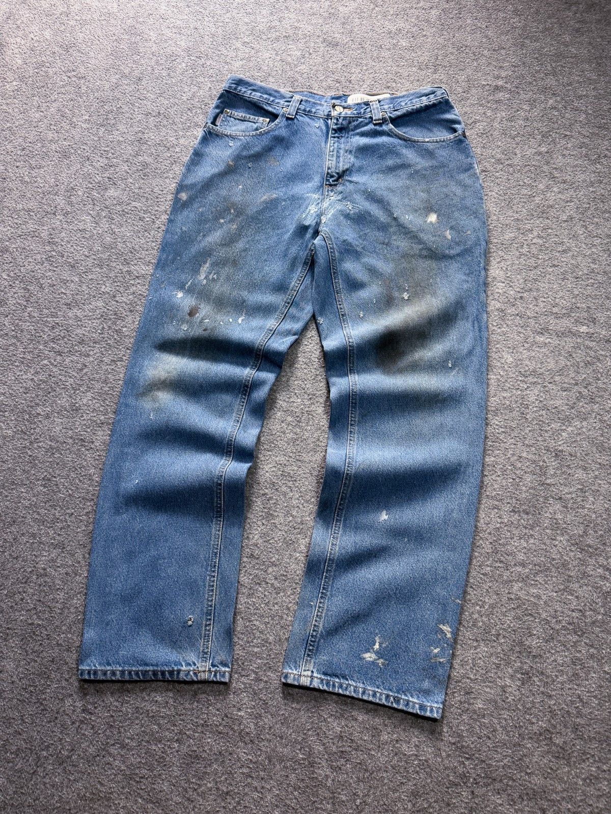 Carhartt Carhartt Faded Distressed Repaired Denim Workwear 34x32 VTG Size US 34 / EU 50 - 1 Thumbnail