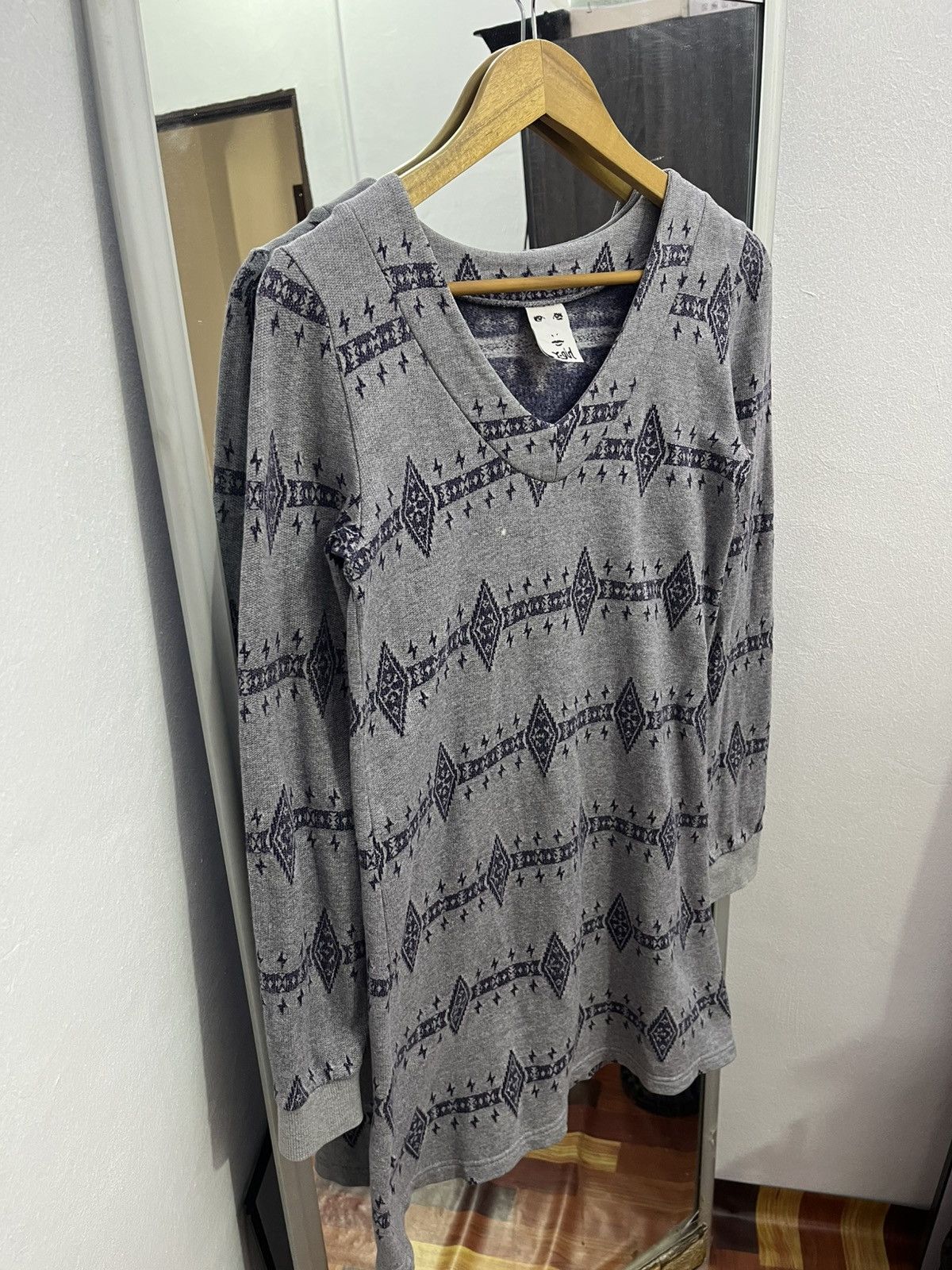 X-Girl X-girl Tribal Pattern Long Sleeve Dress Size S / US 4 / IT 40 - 2 Thumbnail