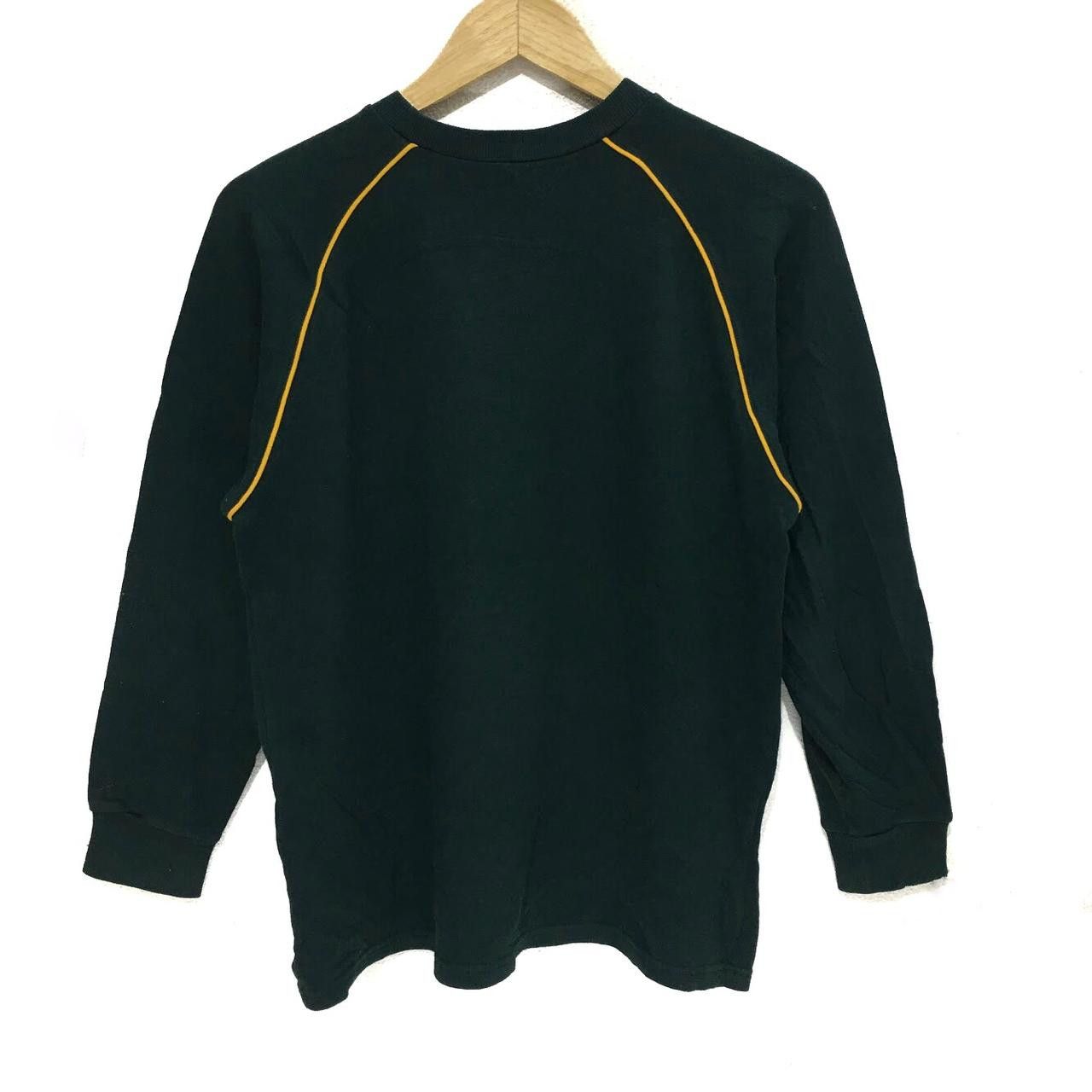 Adidas Vintage ADIDAS Spell Out 3 Stripes Green Crewneck Sweatshirt Size S / US 4 / IT 40 - 3 Thumbnail